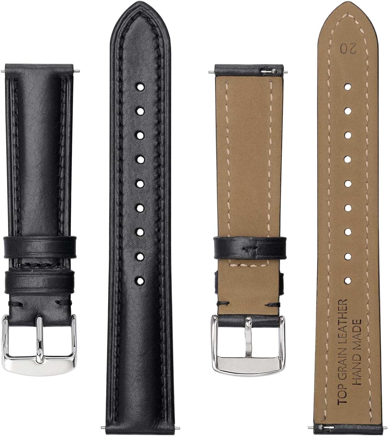 Thumbnail 2 de BISONSTRAP Rétro bracelet de montre en cuir ciré à l’huile pour homme (bracelet de rechange, dégagement rapide)