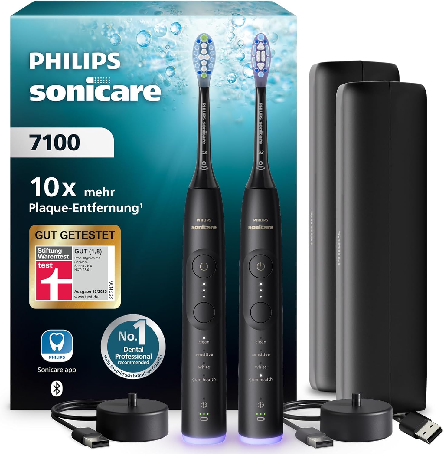 Detalle de Philips Sonicare 7100 2er-Pack Schallzahnbürste