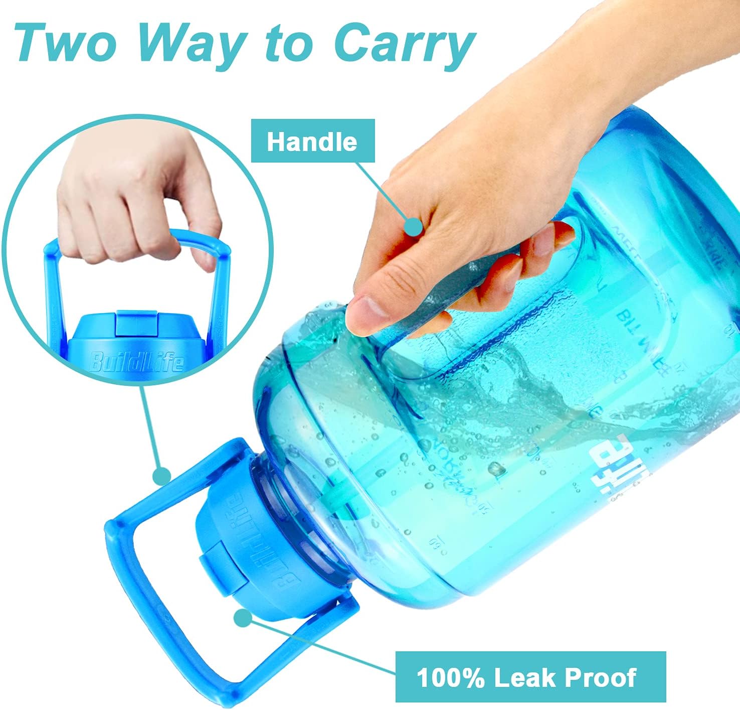 Thumbnail 2 de BuildLife Motivational Water Bottle 2.2L