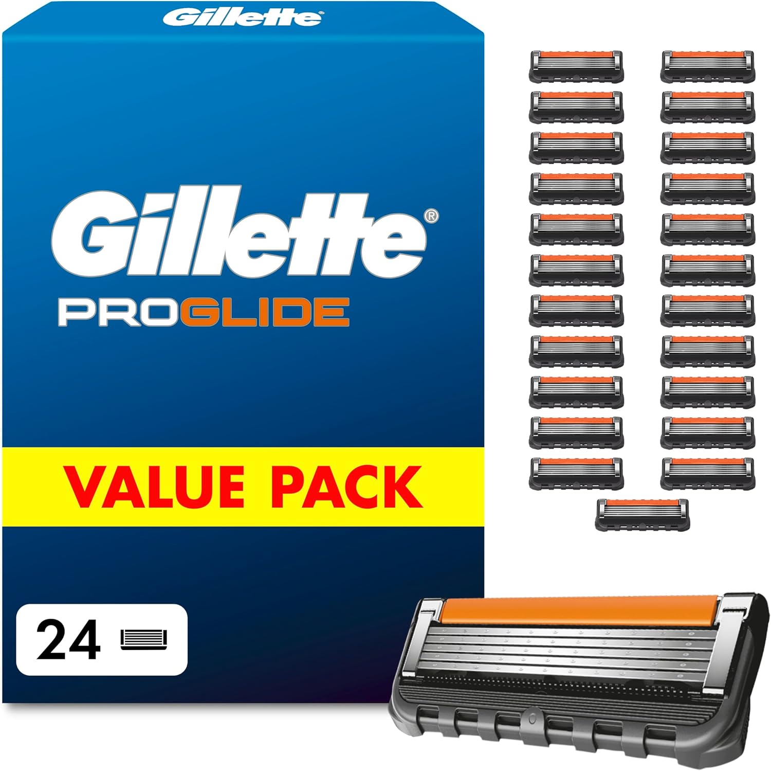 Detalle de Gillette ProGlide Razor Blades for Men — 24 Refills with Precision Trimmer