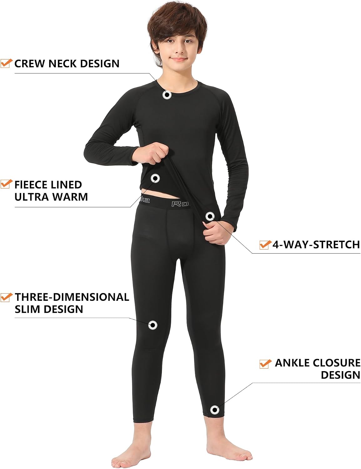 Thumbnail 3 de Rolimaka Youth Boys Thermal Underwear Set — 2pc