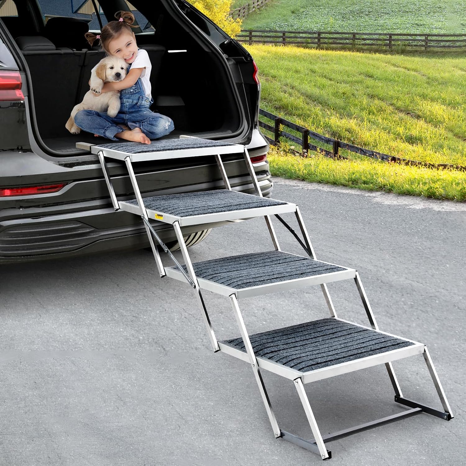 Detalle de Hundetreppe Auto Extra Breit 4 Stufen