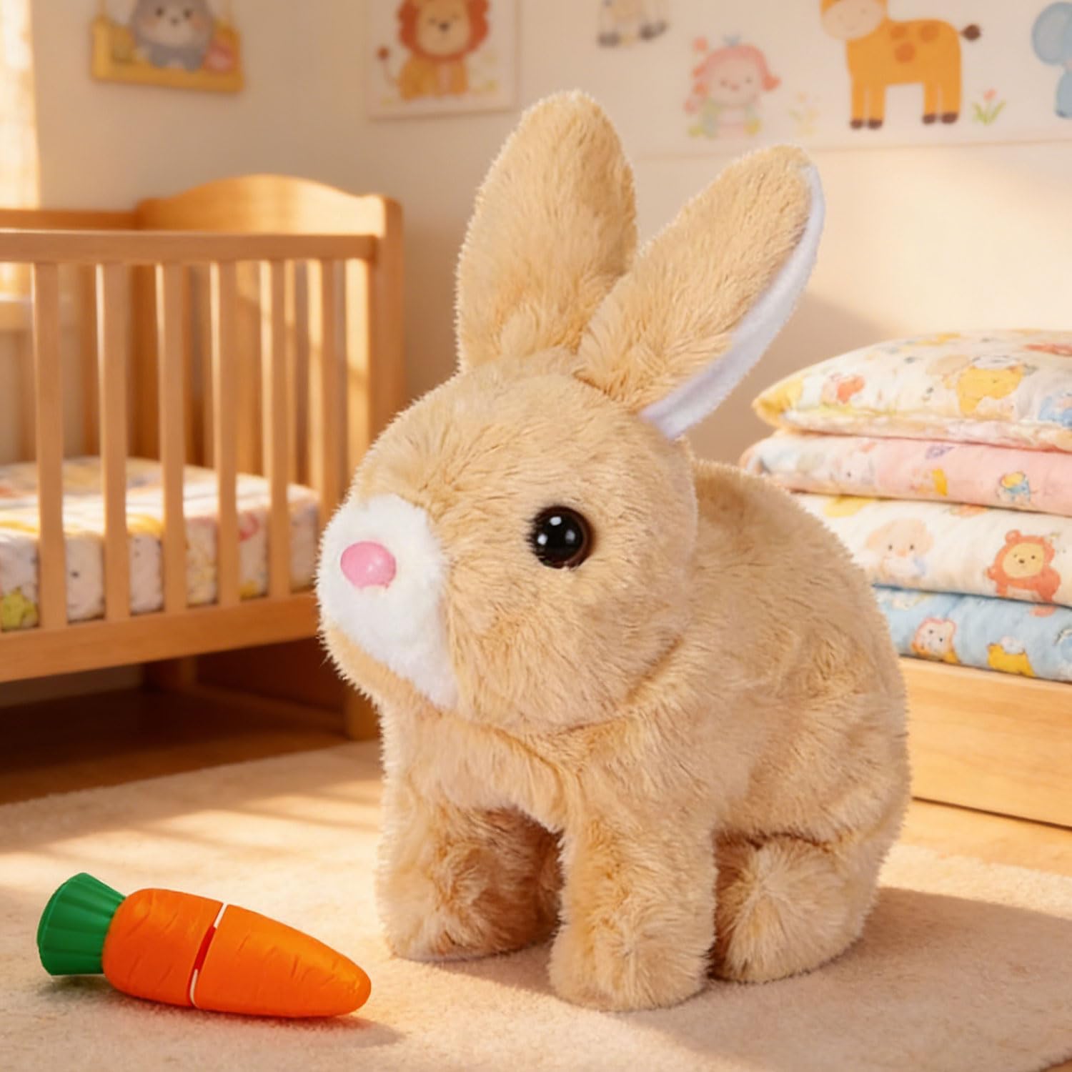 Thumbnail 2 de Sunshine smile hüpfendes Kaninchen – sprechender, interaktiver Plüschhase mit Geräuschen