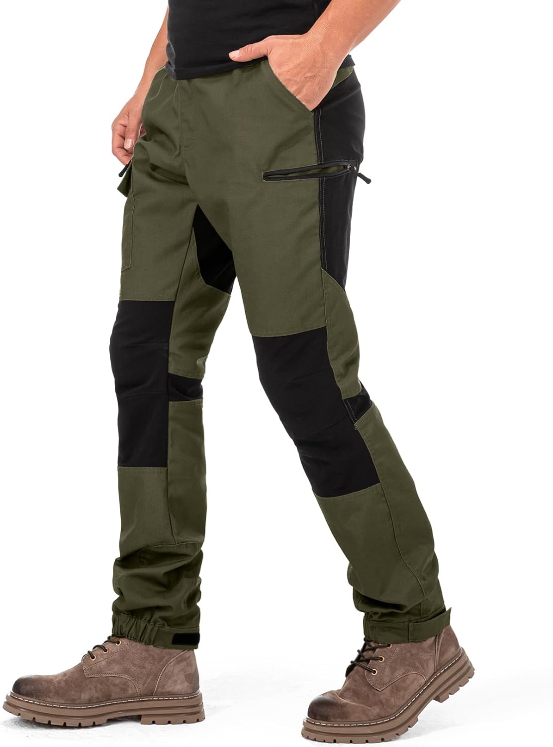Detalle de Yeyity Wanderhose Herren: Outdoor-Hose mit robustem Komfort und praktischen Taschen