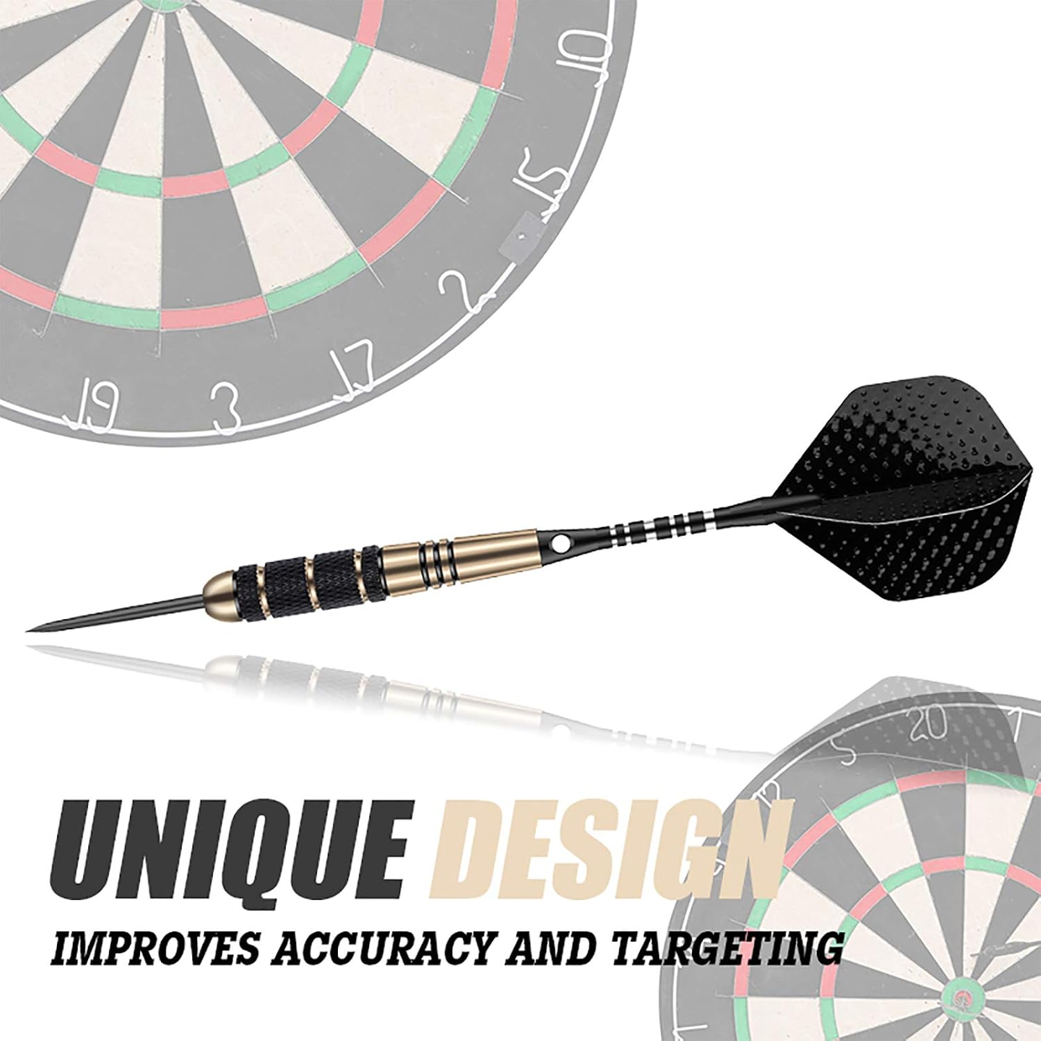 Thumbnail 3 de Sanfeng Professional Steel Tip Darts Set – 3 Pack (22–27g) with Brass Barrels and Complete Accessories