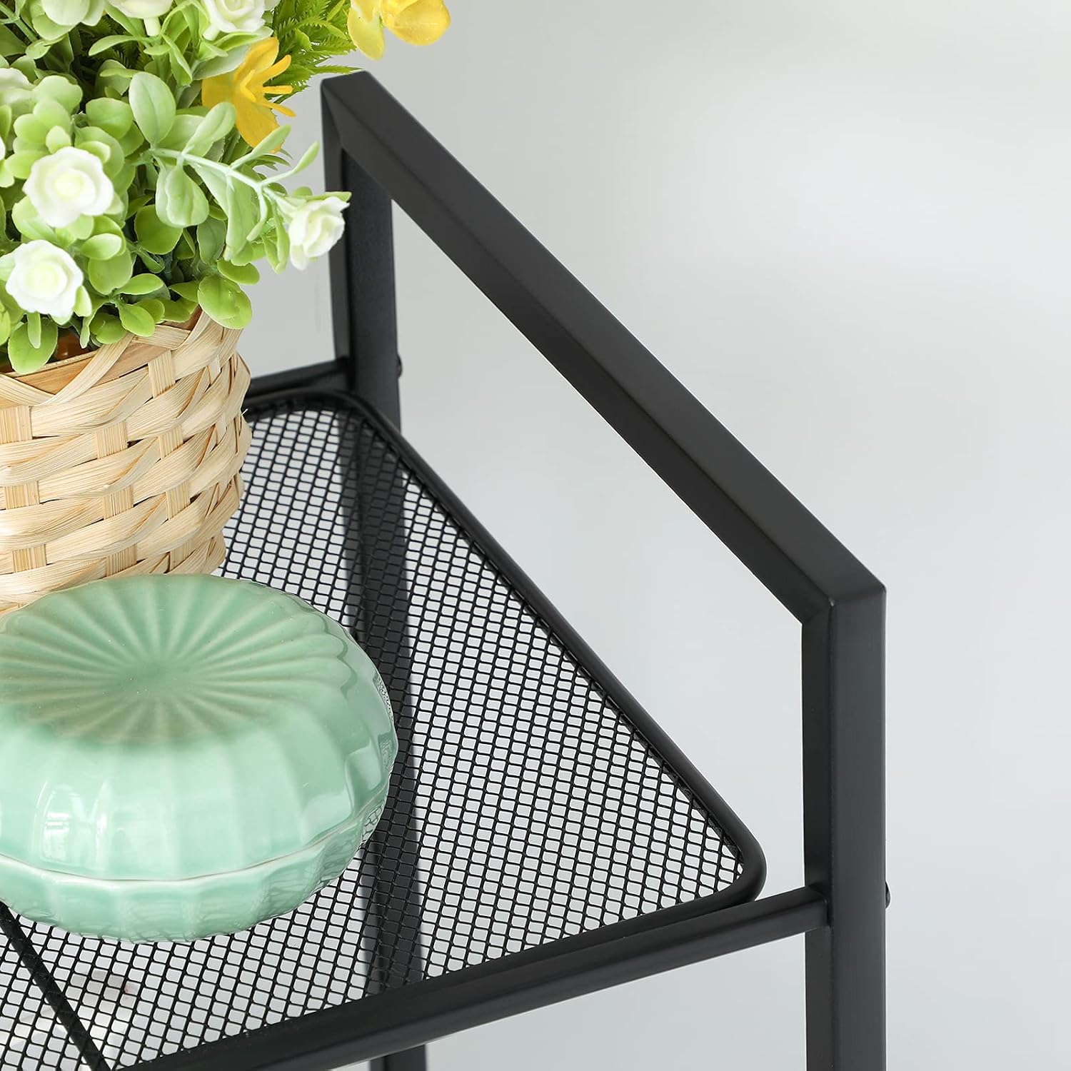 Detalle de SONGMICS BSC33BK 3-Tier Metal Shelving Unit, Adjustable Shelves, Black