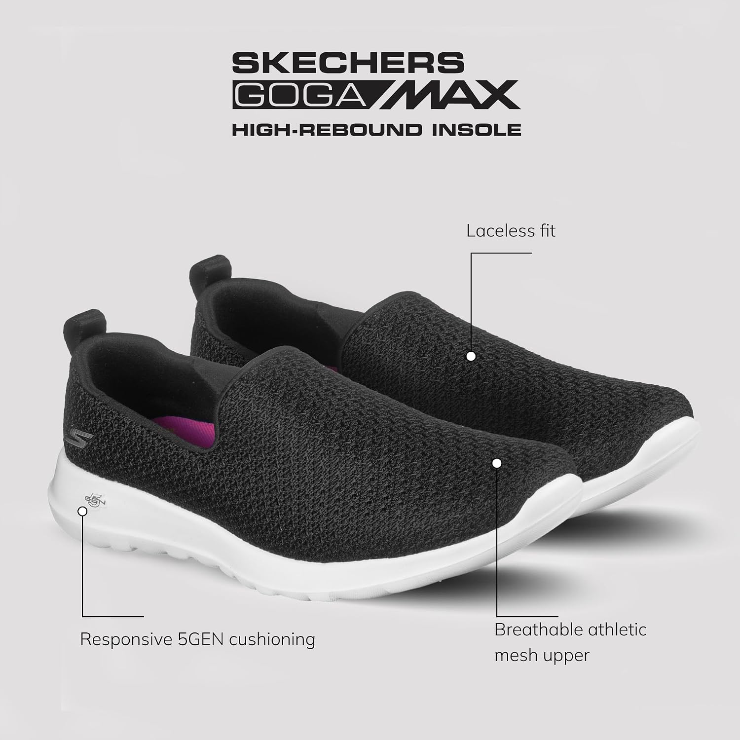 Thumbnail 2 de Skechers Go Walk Joy Damen Trainer – leichte Dämpfung, atmungsaktives Mesh und flexible Laufsohle