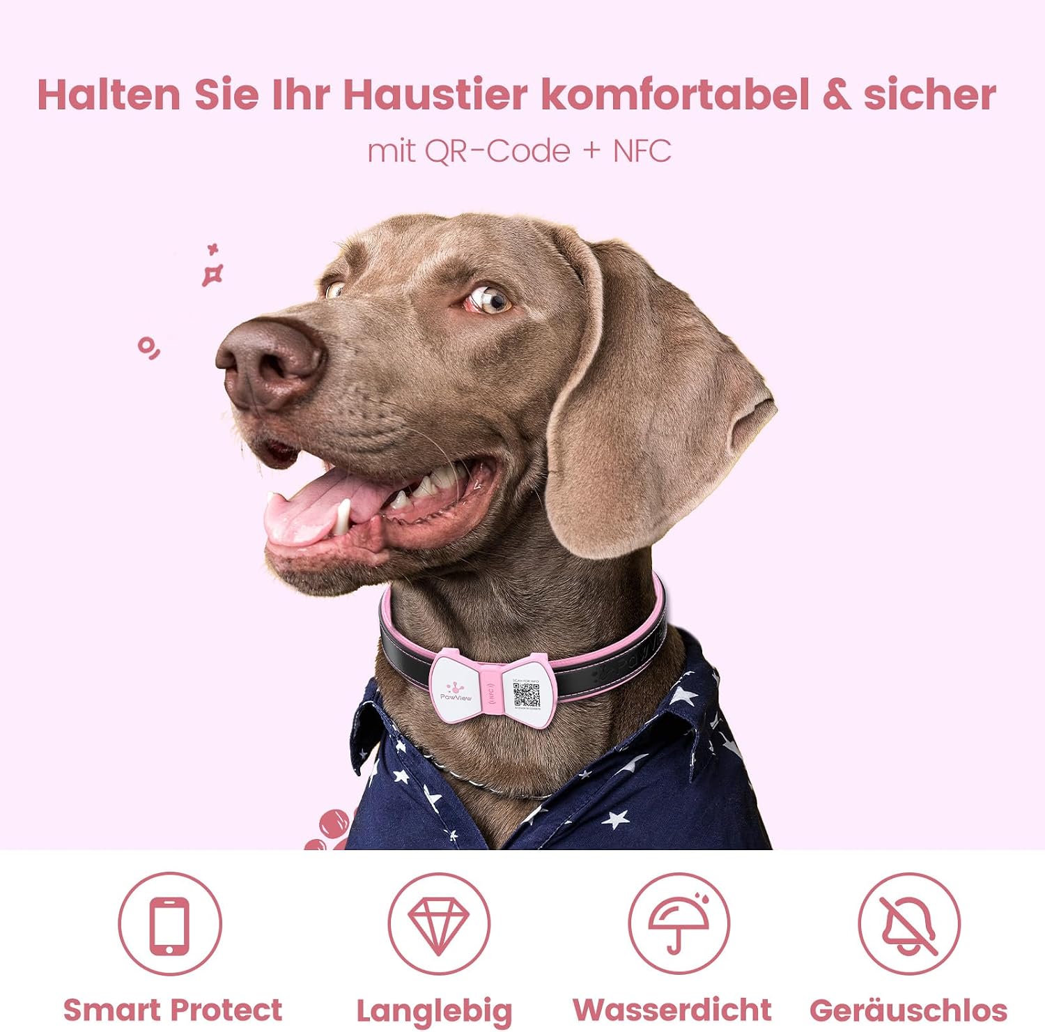 Detalle 2 de PawView Hundemarke QR NFC Silikon