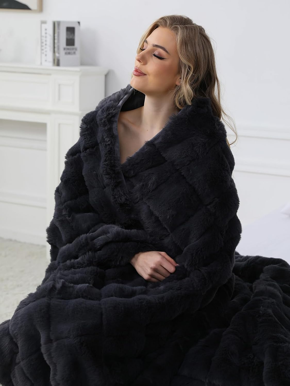 Detalle de Satwip SFF-WB Weighted Blanket, 15 lb, 60 x 80 inches, Space Gray