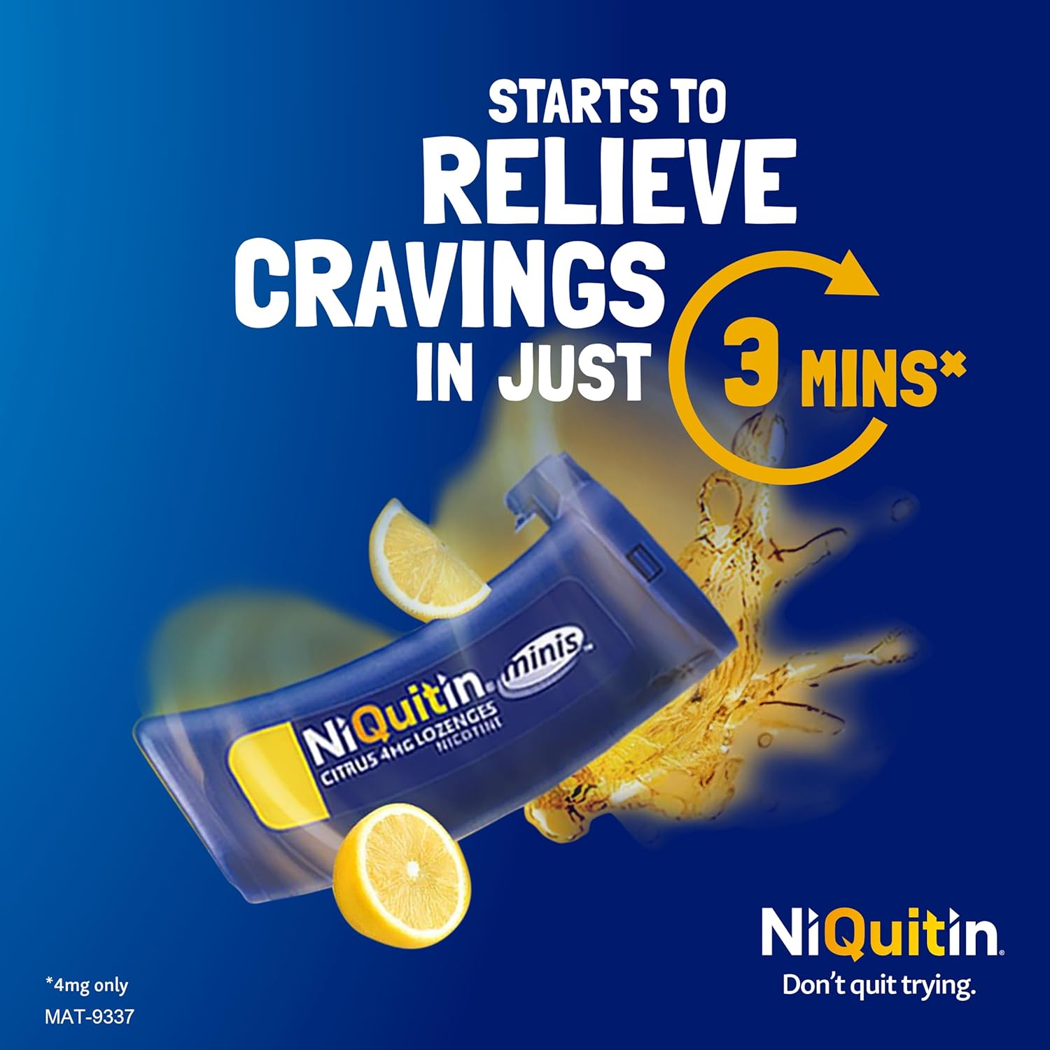 Detalle de NiQuitin 4mg citrus nicotine lozenges, 60 pack 🍬
