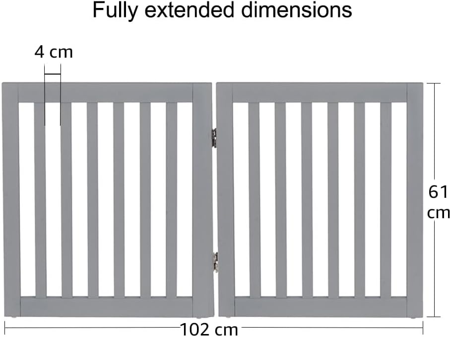 Detalle de unipaws 91 cm H Free Standing Wooden Pet Gate for Dogs & Cats
