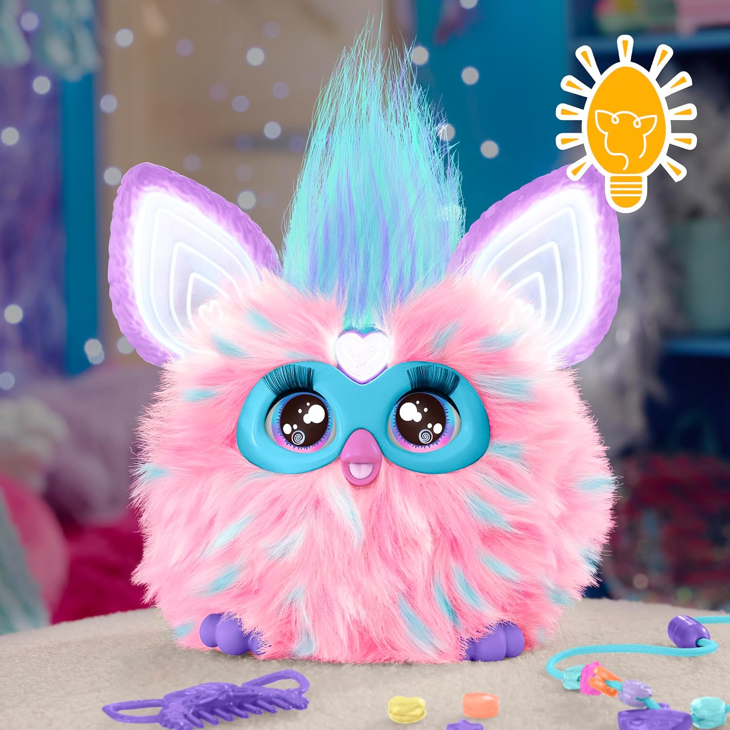 Thumbnail 4 de Furby Cotton Candy interactive plush 15 cm
