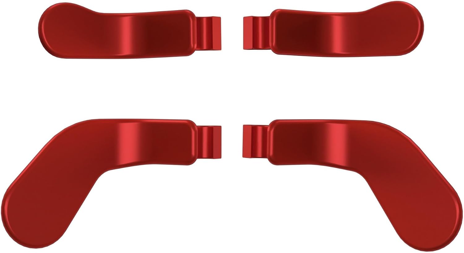 Detalle de eXtremeRate Metallic Scarlet Red stainless steel hair trigger paddles (4 pcs) for Xbox Elite controllers