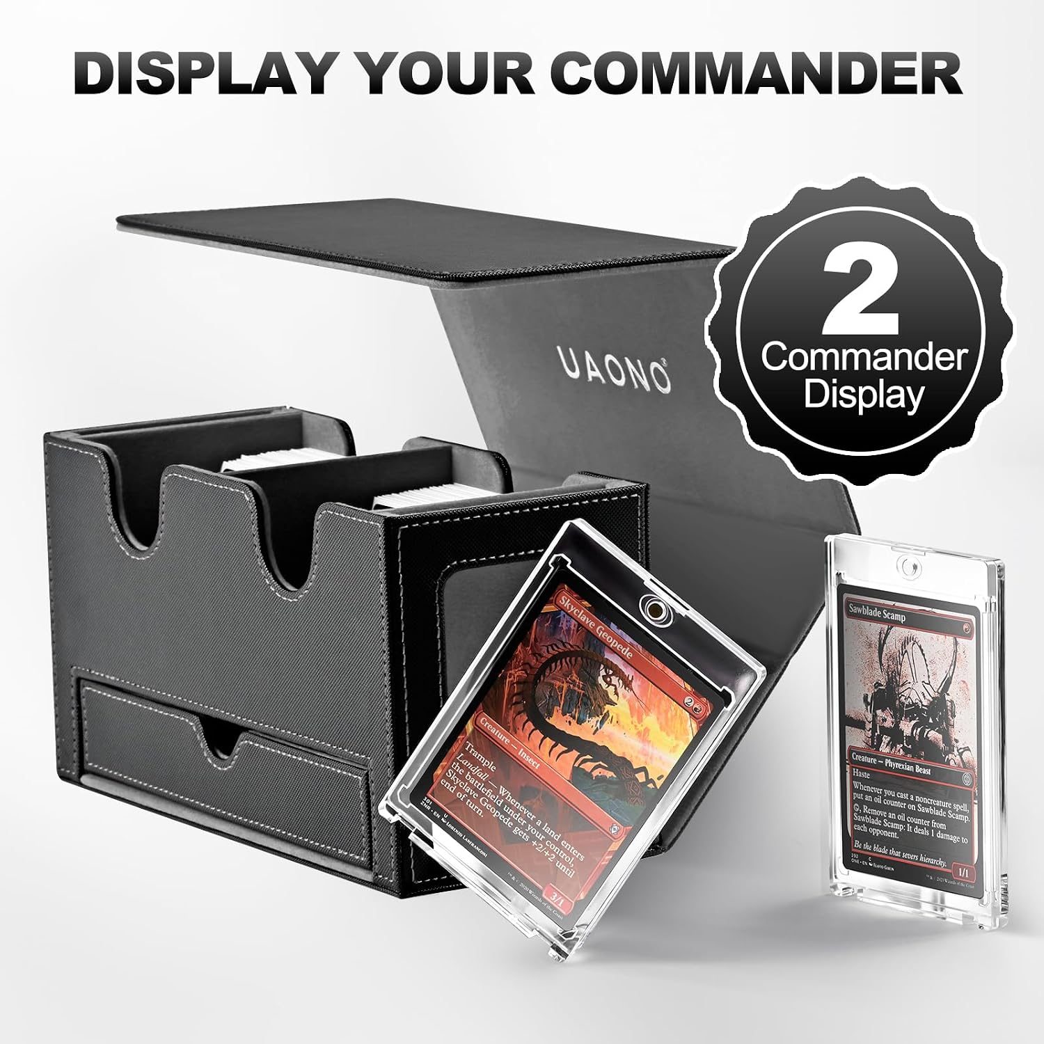 Thumbnail 1 de UAONO MTG Deck Box with 2 Commander Displays and Dice Tray