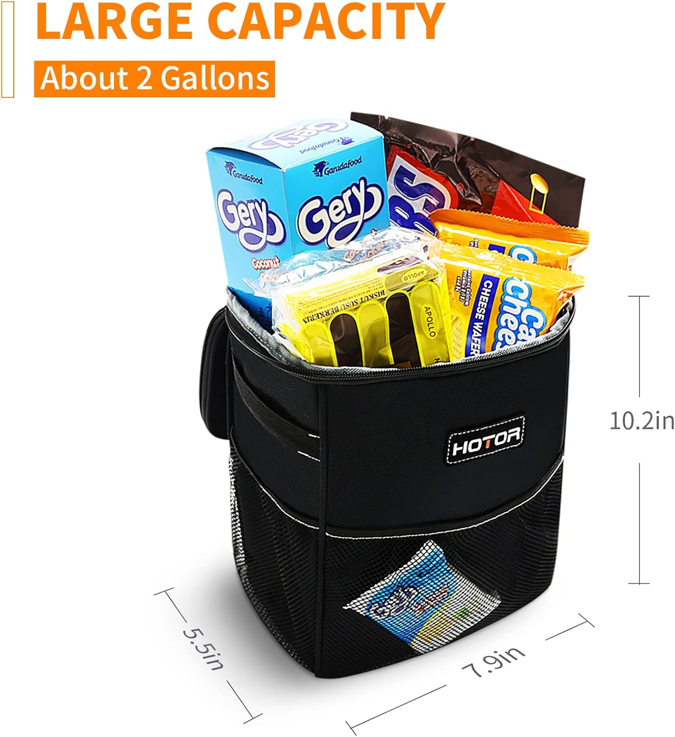 Detalle 2 de HOTOR Car Bin foldable leak-proof car rubbish bin