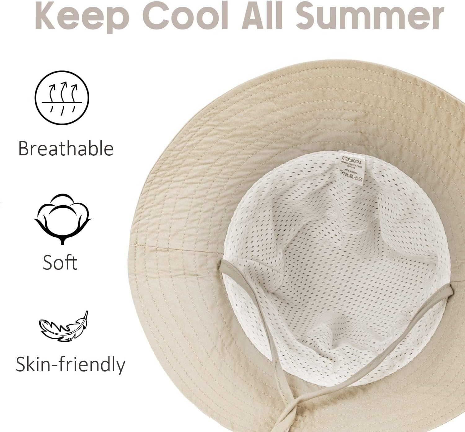 Thumbnail 6 de Shedoo Kinder-Sonnenhut mit UPF 50+ und breiter Krempe (Fischerhut) – Fischerhut mit Nackenschutz und verstellbarem Kinnriemen