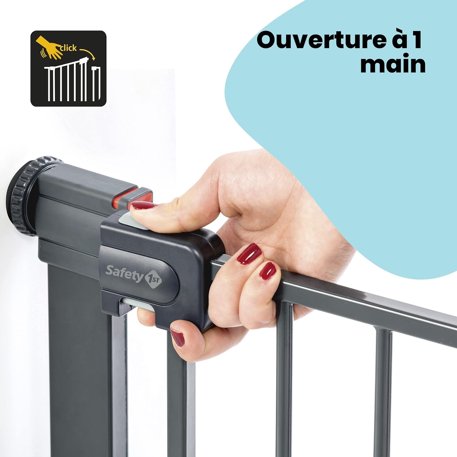 Thumbnail 3 de Safety 1st Easy Close Metal Gate — Barrière de sécurité extensible et sans perçage
