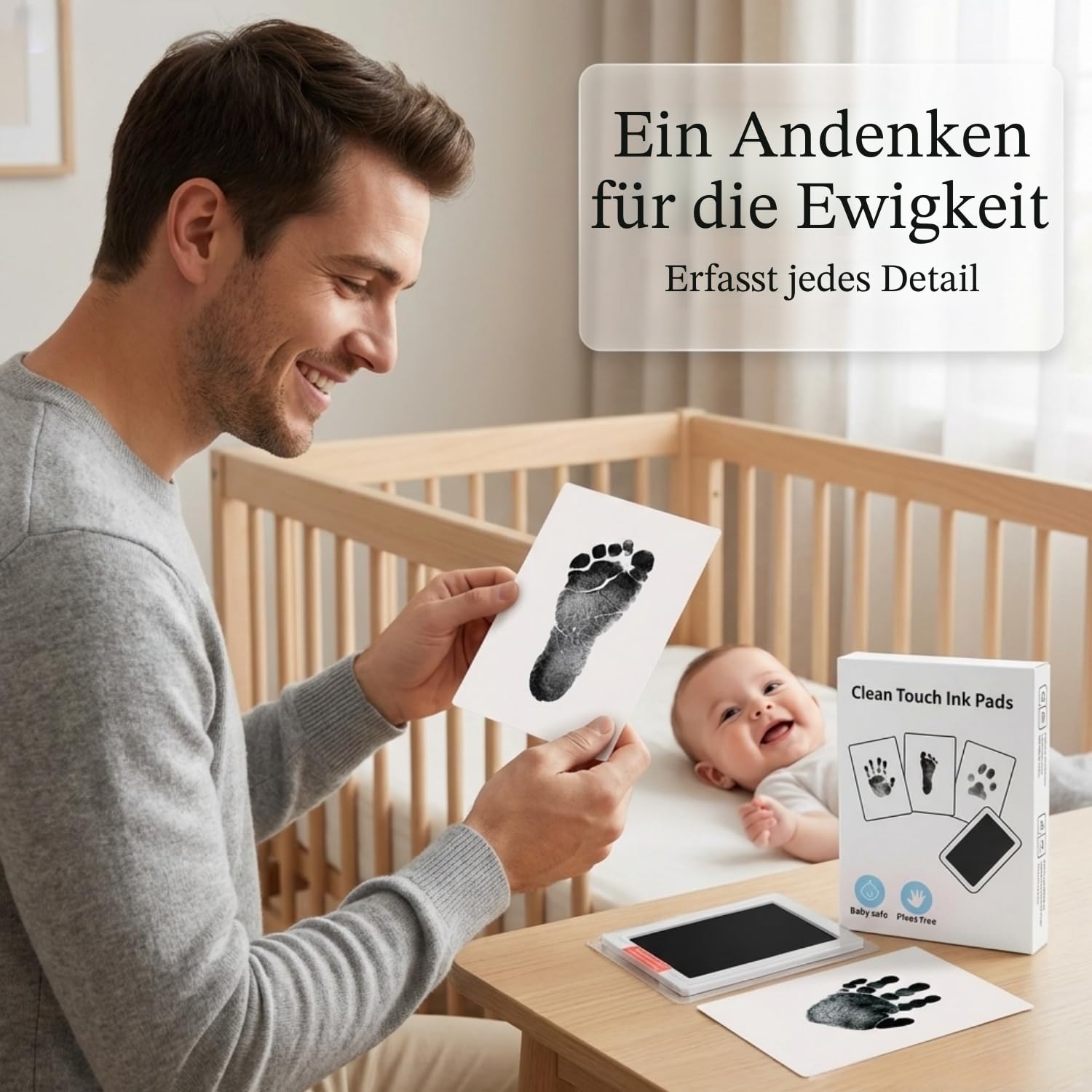 Thumbnail 4 de Zemiu XL Baby Abdruck Set 12,5x8 cm