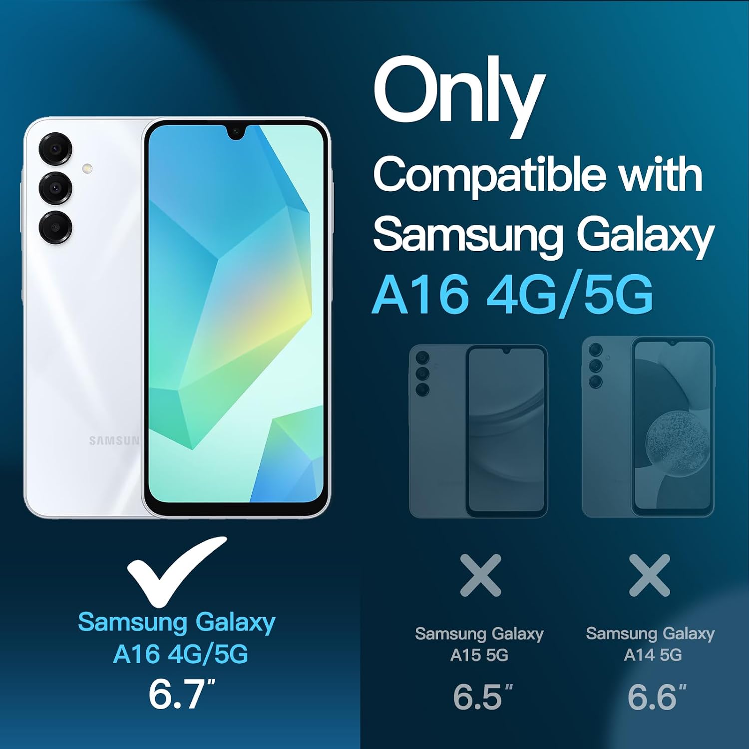 Thumbnail 1 de JETech Screen Protector for Samsung Galaxy A16 5G 6.7-inch, 3-pack