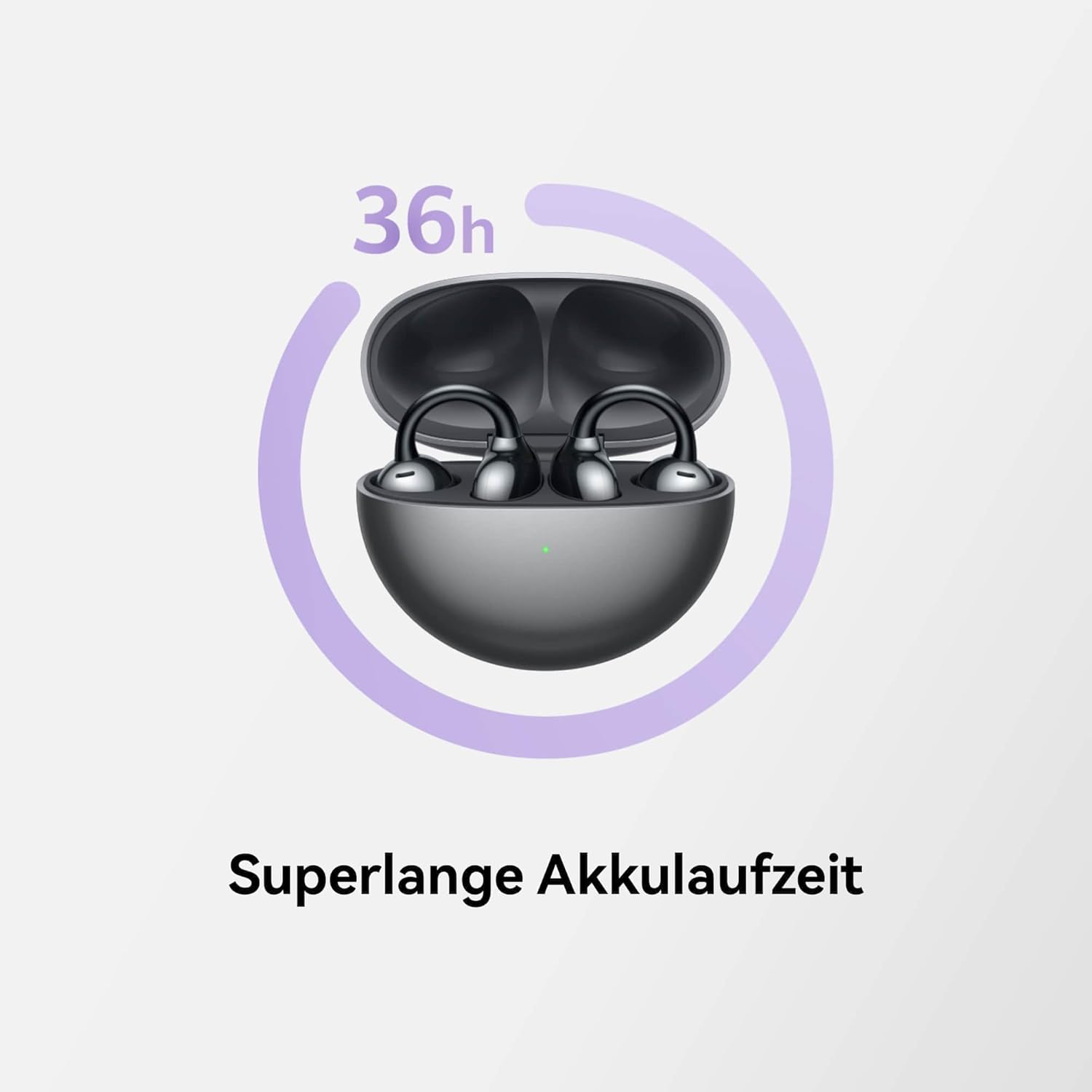 Thumbnail 4 de HUAWEI FreeClip – kabellose Open-Ear-Kopfhörer mit Clip-Design und KI-Rauschunterdrückung bei Anrufen, schwarz