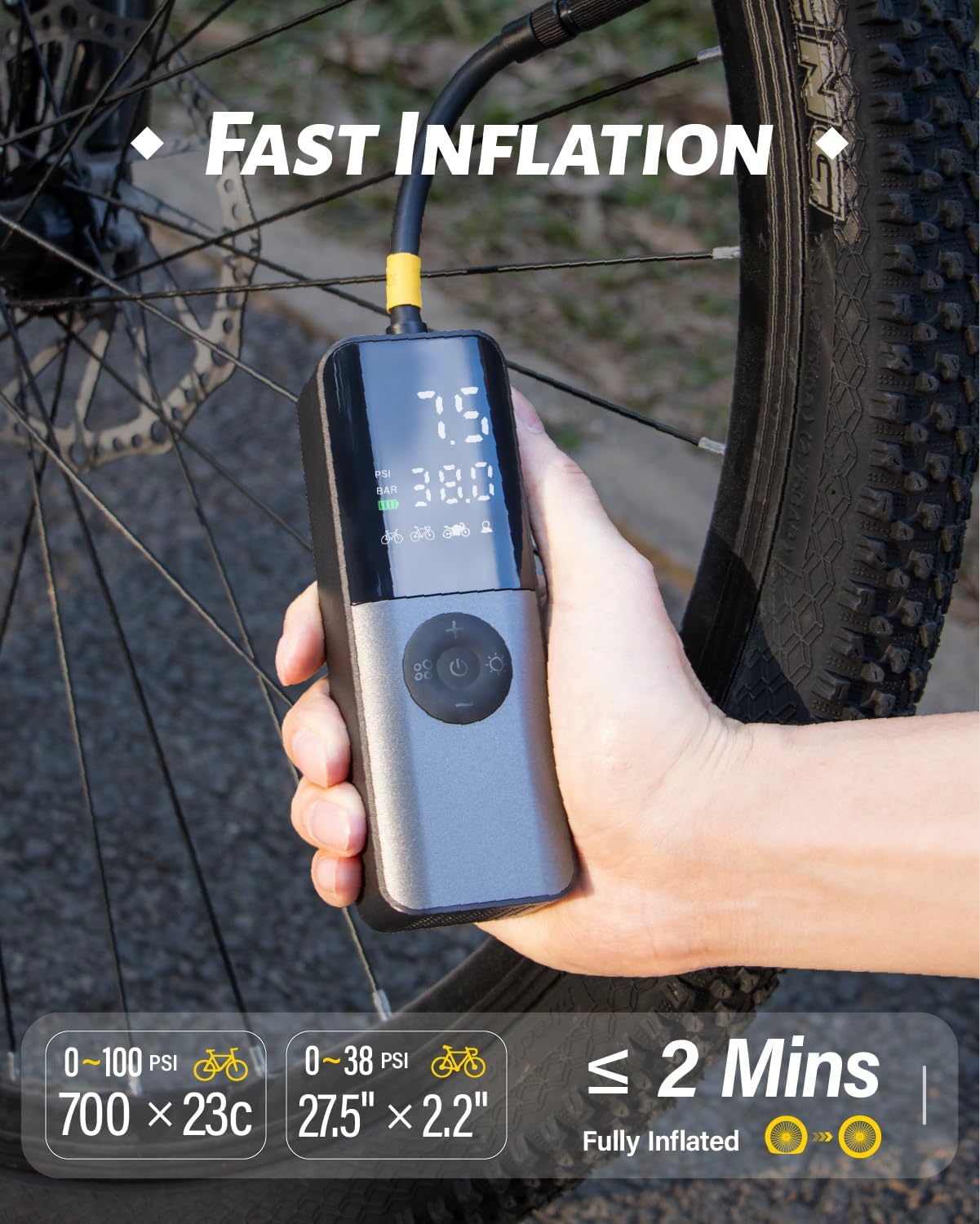 Thumbnail 1 de GPUTEK Electric Bike Pump 150Psi