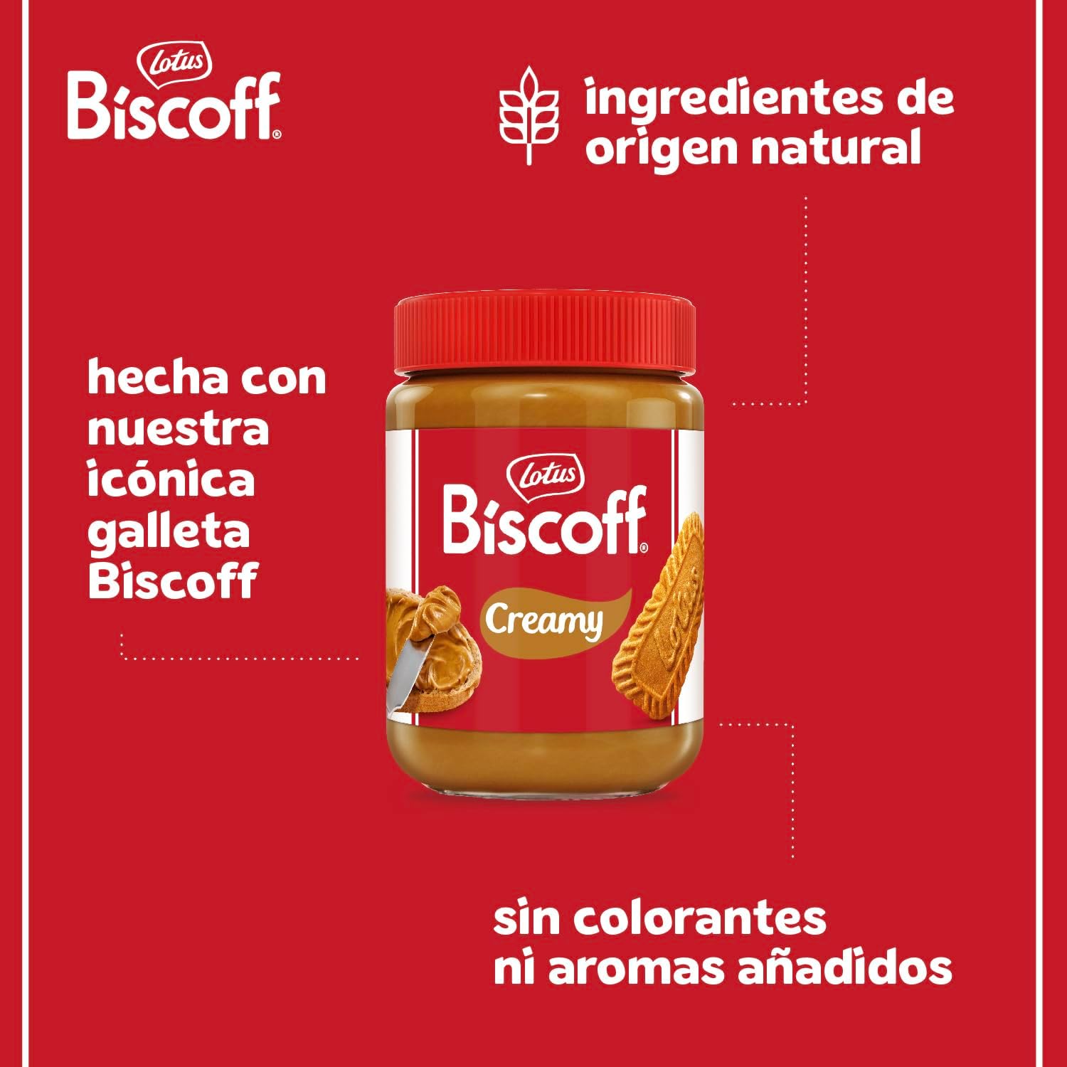 Detalle de Lotus Biscoff 🎂 Crema Dulce Cremosa 1.6kg Sin Frutos Secos