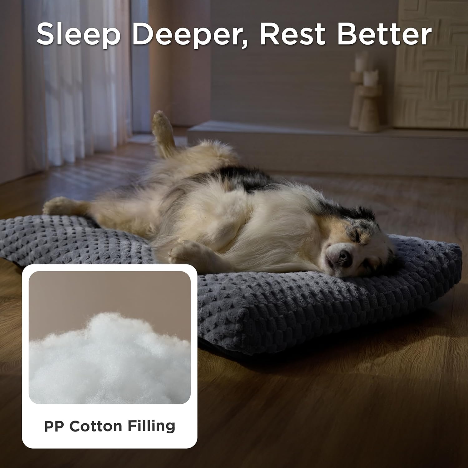 Thumbnail 2 de BEDSURE Hundebett XXL Waschbar Caramel Café 119x74x10 cm – weiches, rutschfestes Hundekissen für Große Hunde