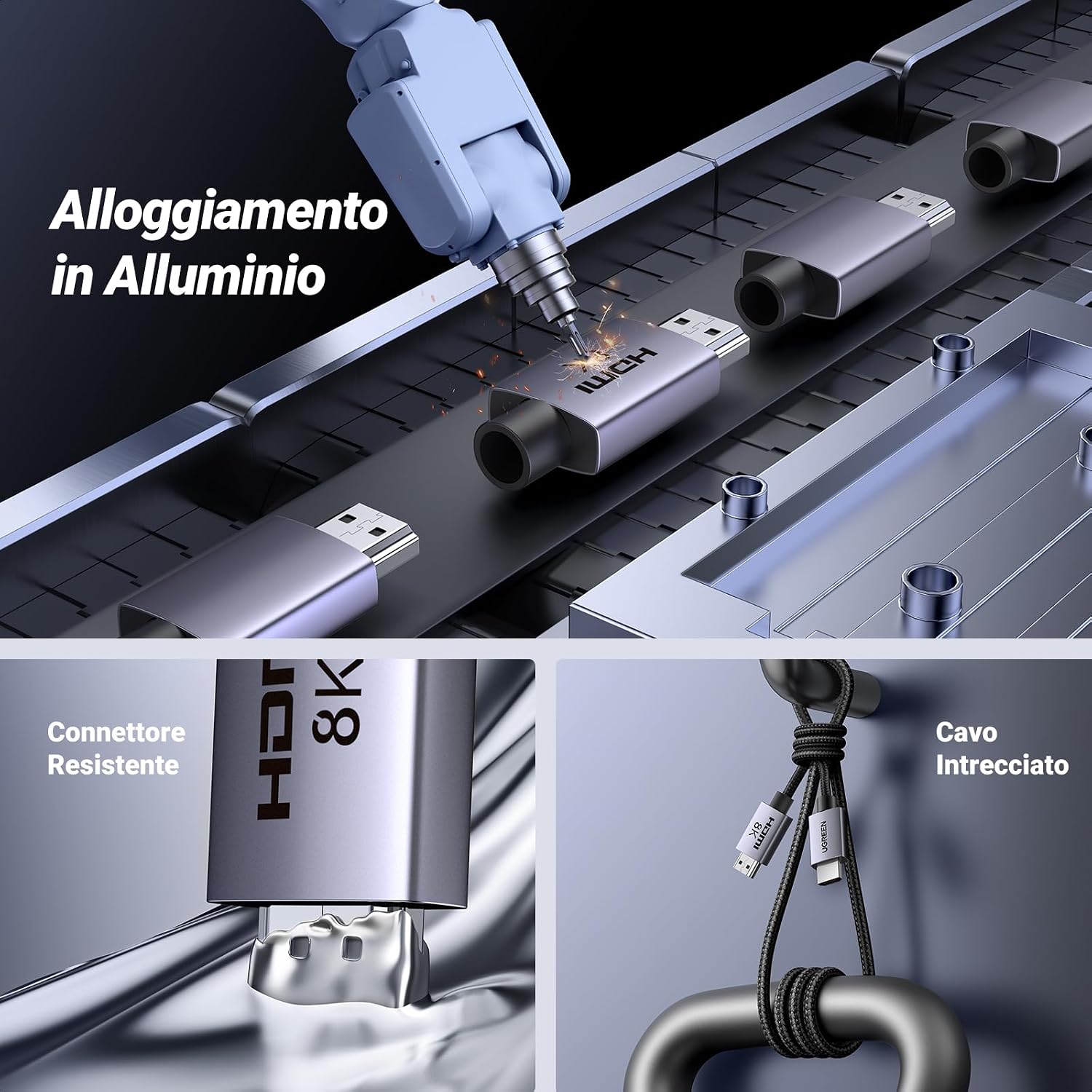 Thumbnail 4 de UGREEN Cavo HDMI 2.1 10 m 48 Gbps HDMI per TV e console