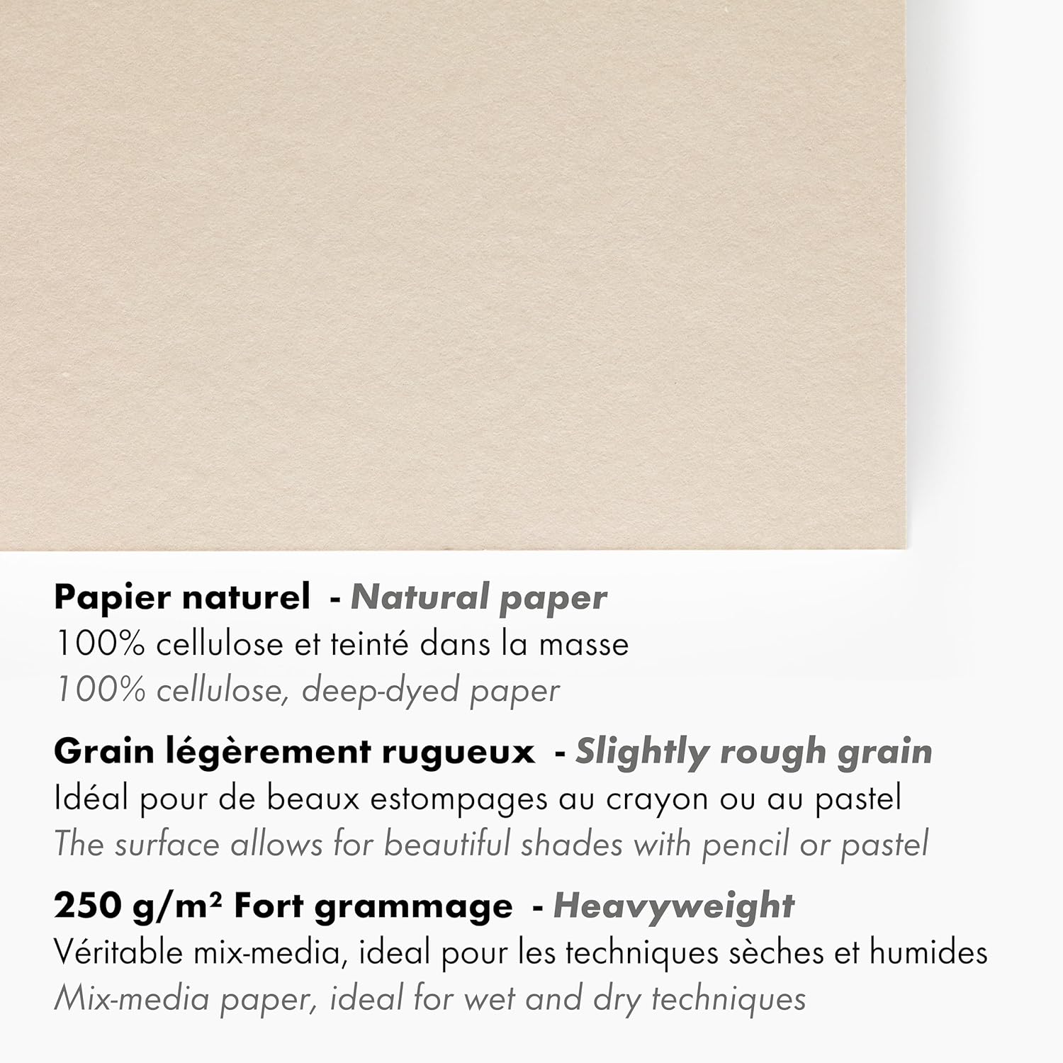 Thumbnail 2 de Clairefontaine 96541C Bloc Collé PaintON Multi-techniques - A3, 30 feuilles, 250 g