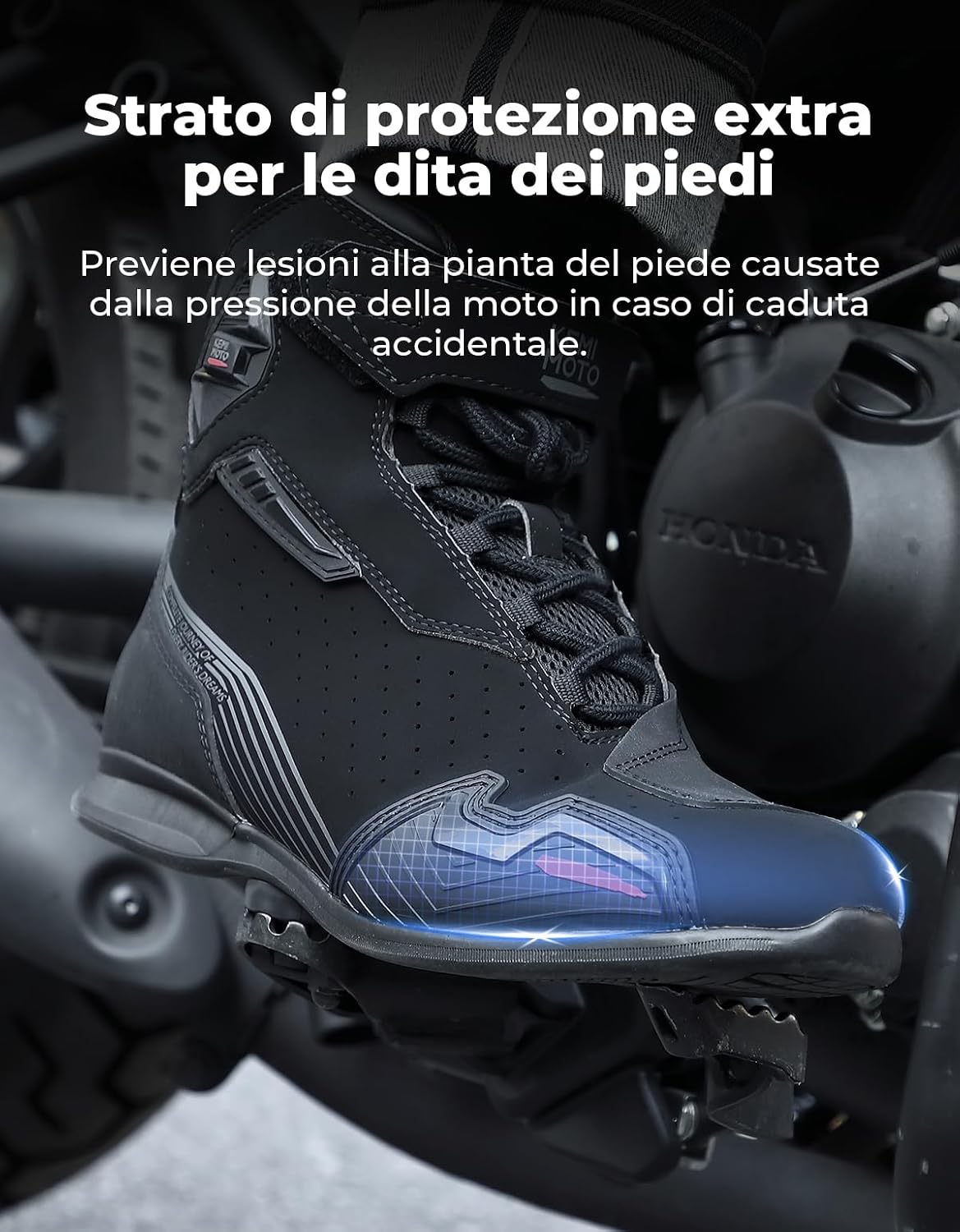 Thumbnail 4 de KEMIMOTO Scarpe Moto Uomo CE traspiranti con rinforzo per il cambio e supporto alla caviglia