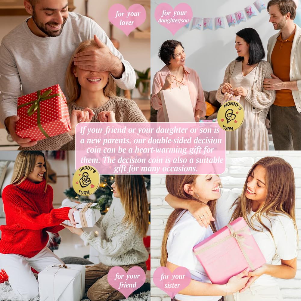 Detalle de Double-Sided New Parent Decision Coin, Stainless Steel