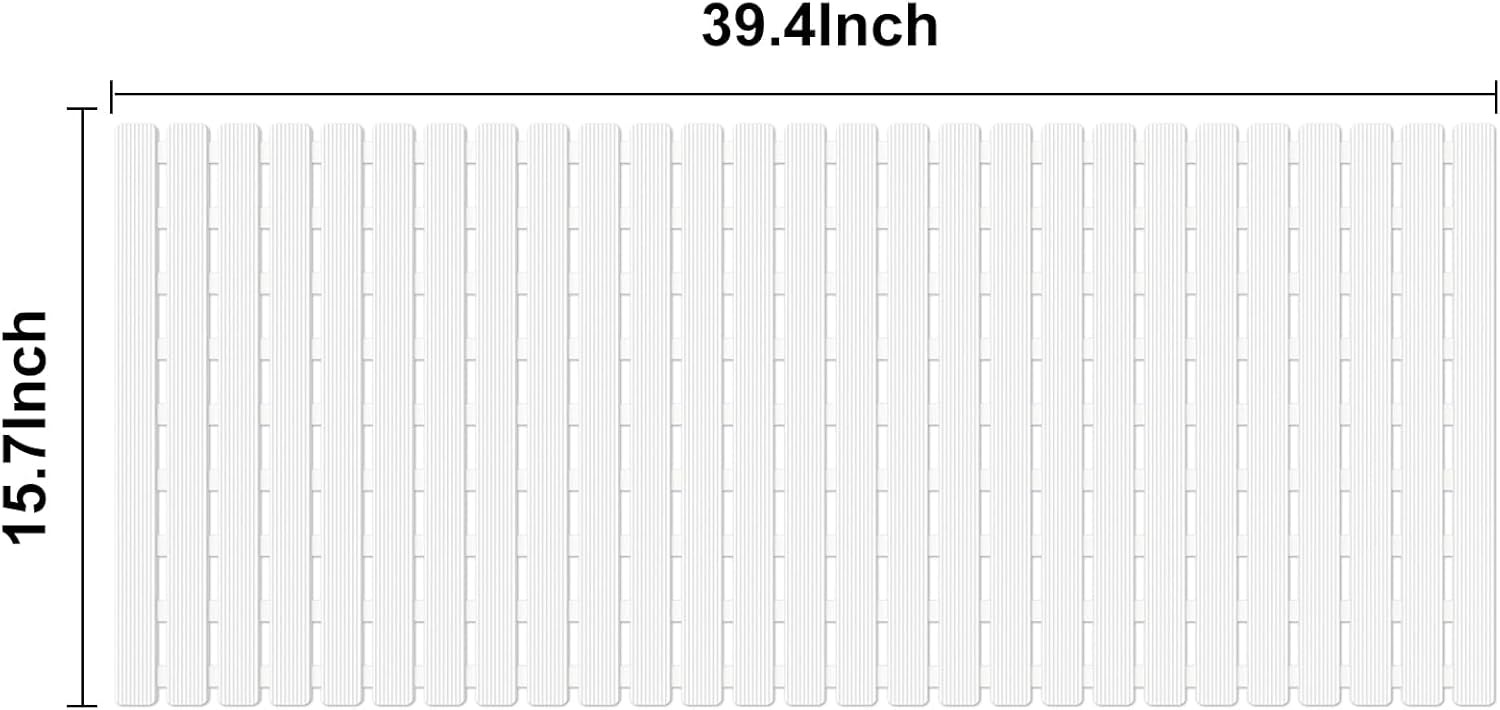 Thumbnail 4 de BEMISO Shower Mat Non Slip Bathtub Mat with Suction Cups and Drain Holes — 37.4 x 15.7 in