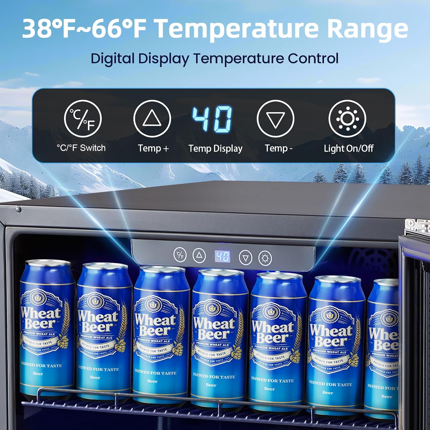 Detalle 2 de Kalamera KRC-46DZB-R_C3 24-Inch Beverage and Wine Cooler, 5.2 cu. ft.