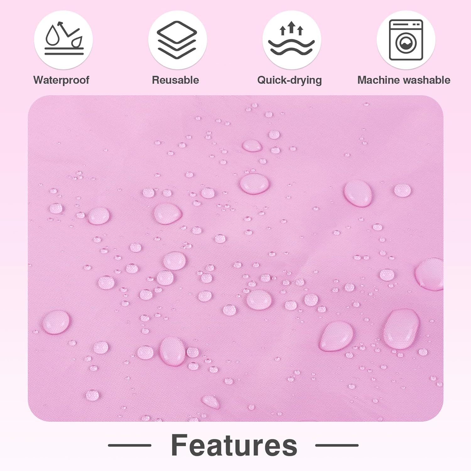 Detalle 2 de OTraki Wet Bags (2-pack) Waterproof Wet Dry Bag 40x50cm for Swimwear, Gym & Nappies (Pink & Green)