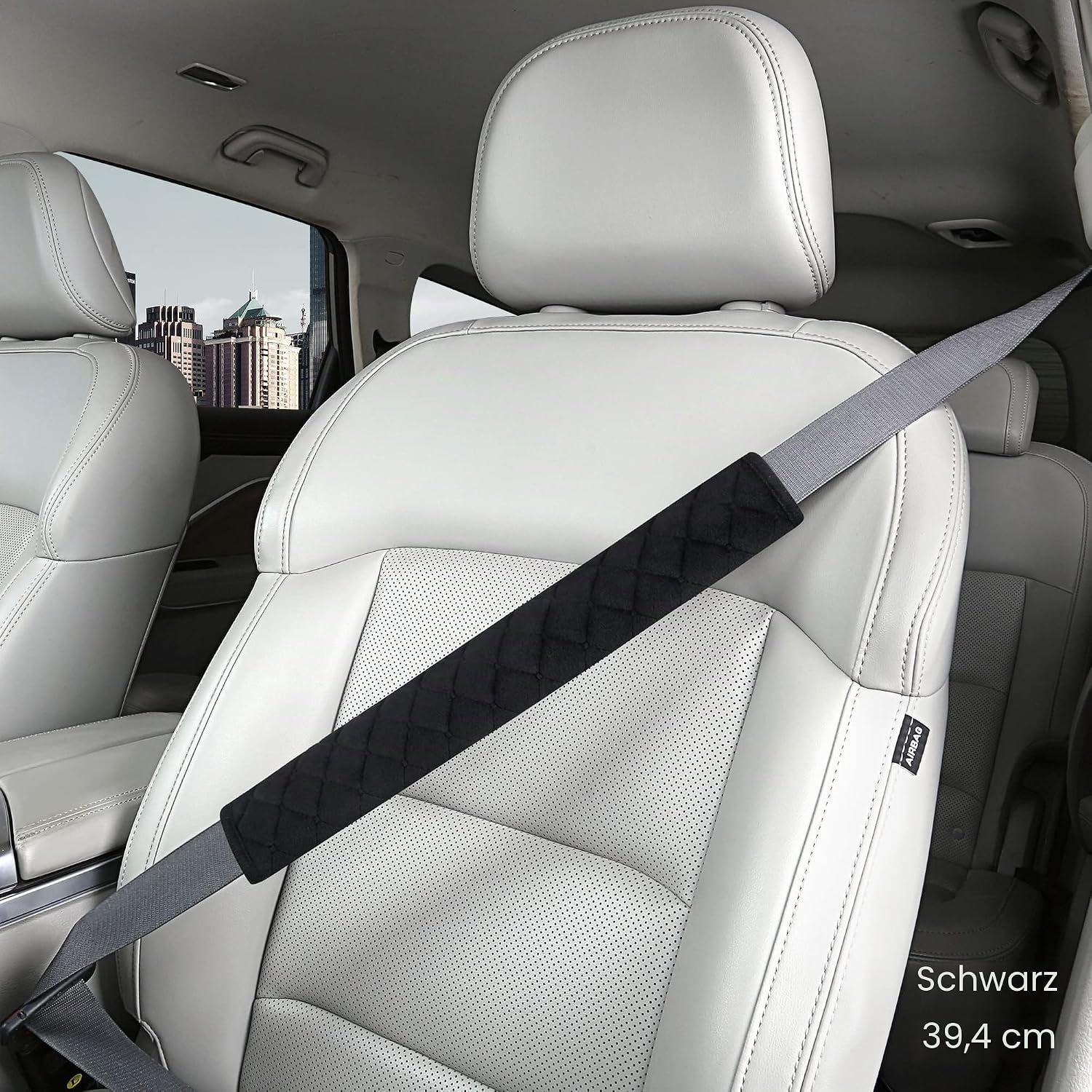 Detalle 2 de Auto Sicherheitsgurtbezüge 40 cm schwarz