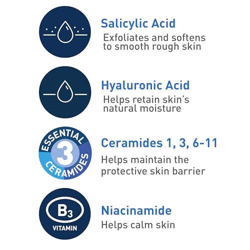 Detalle 2 de CeraVe Renewing Salicylic Acid Cleanser: Gentle BHA Exfoliating Face Wash, 16oz