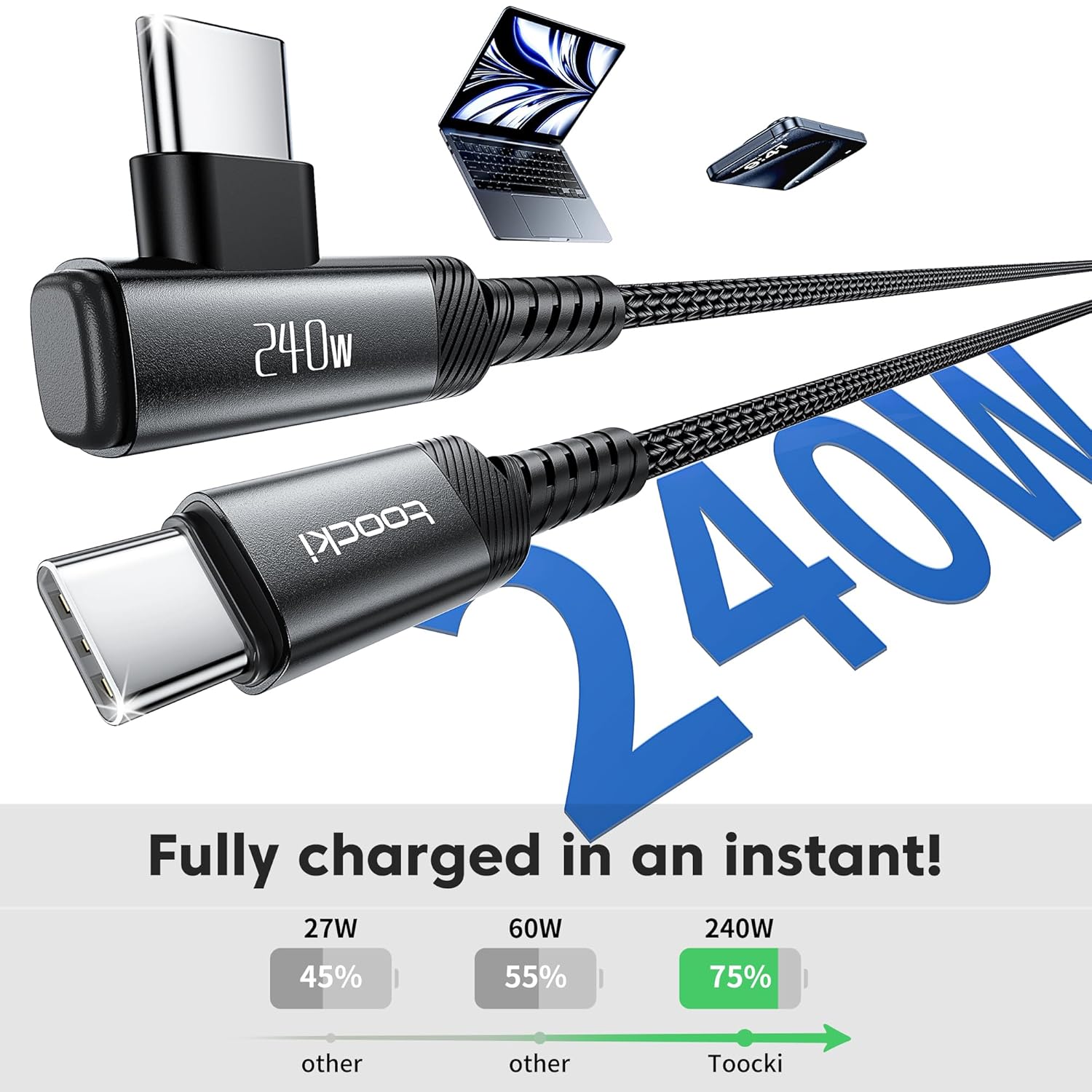 Thumbnail 1 de USB-C Schnellladekabel 240W mit 3 m