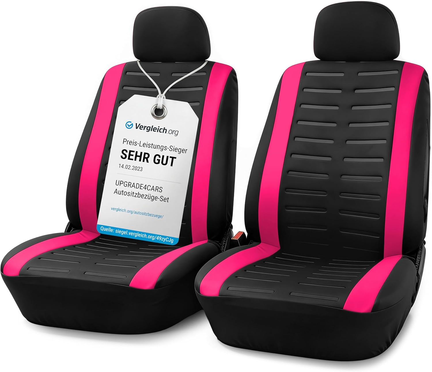 Detalle de Upgrade4cars Coprisedili Anteriore Rosa set 4 pezzi