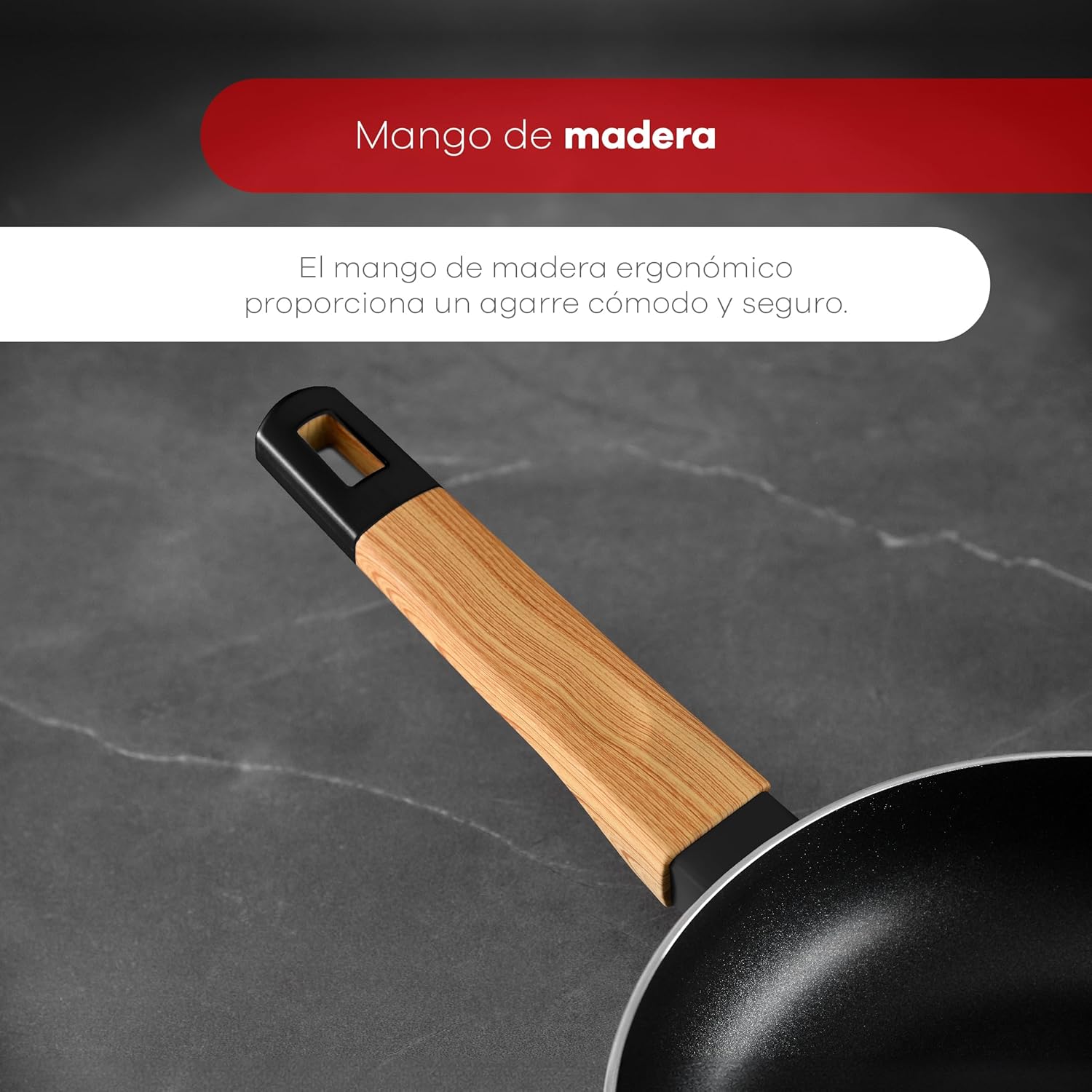 Thumbnail 4 de BERGNER Earth 🍳 Sartén de Cocina 28x7.5 cm con Tapa Negra