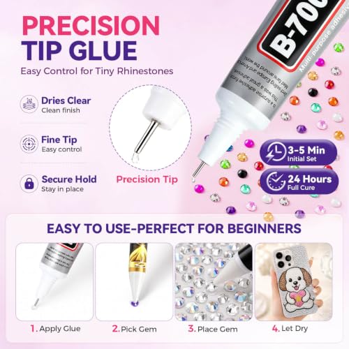 Detalle de ALECPEA 16000 Pcs 3mm Jelly Rhinestones Bedazzling Kit