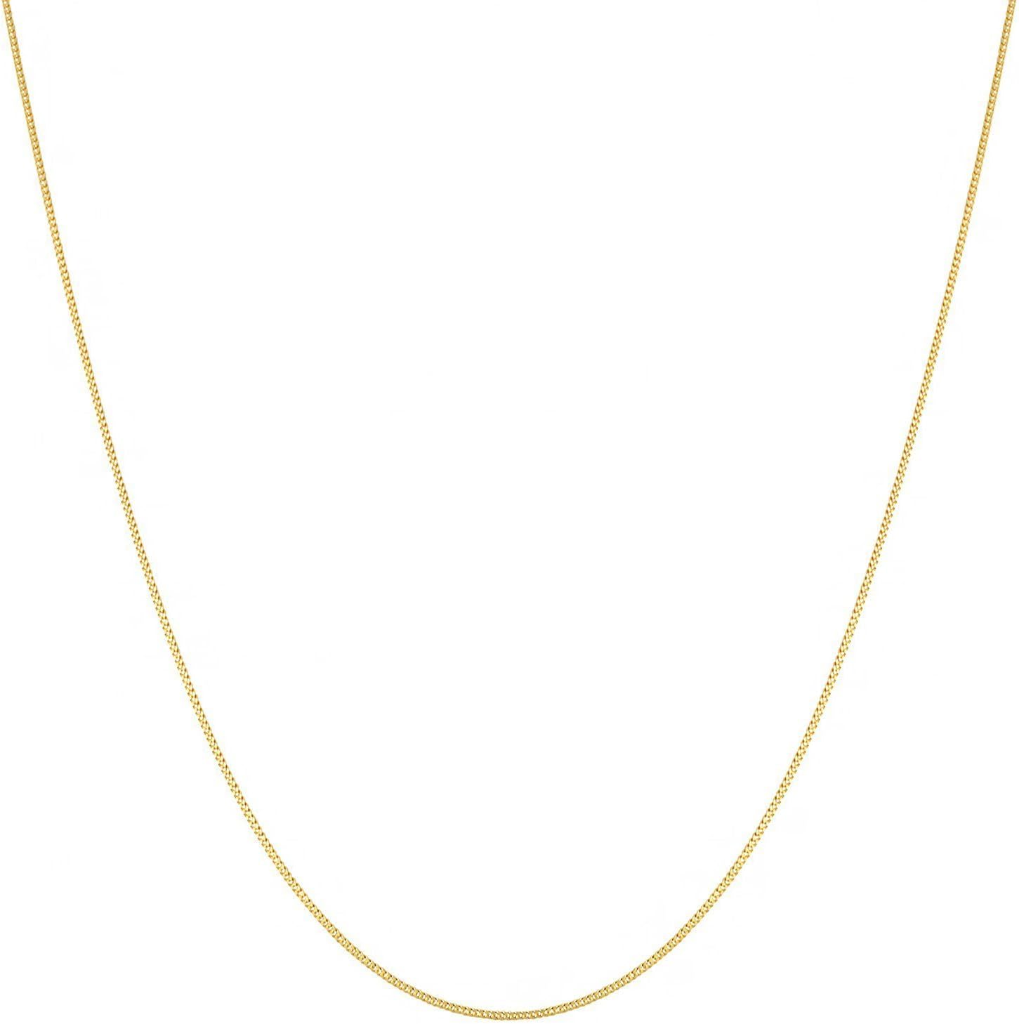 Detalle de Raffinata catena a maglia barbazzale in oro giallo 18 carati, larghezza 1 mm, lunghezza a scelta