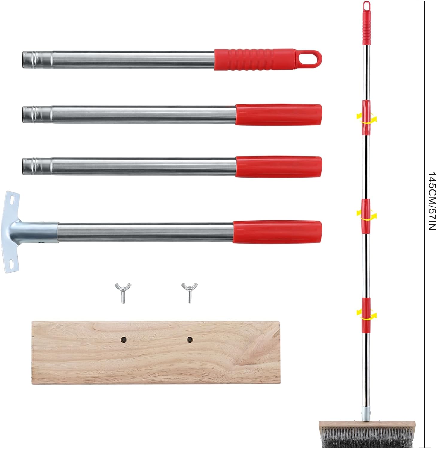 Detalle de Mitclear Heavy Duty Wire Broom 57in 🧹