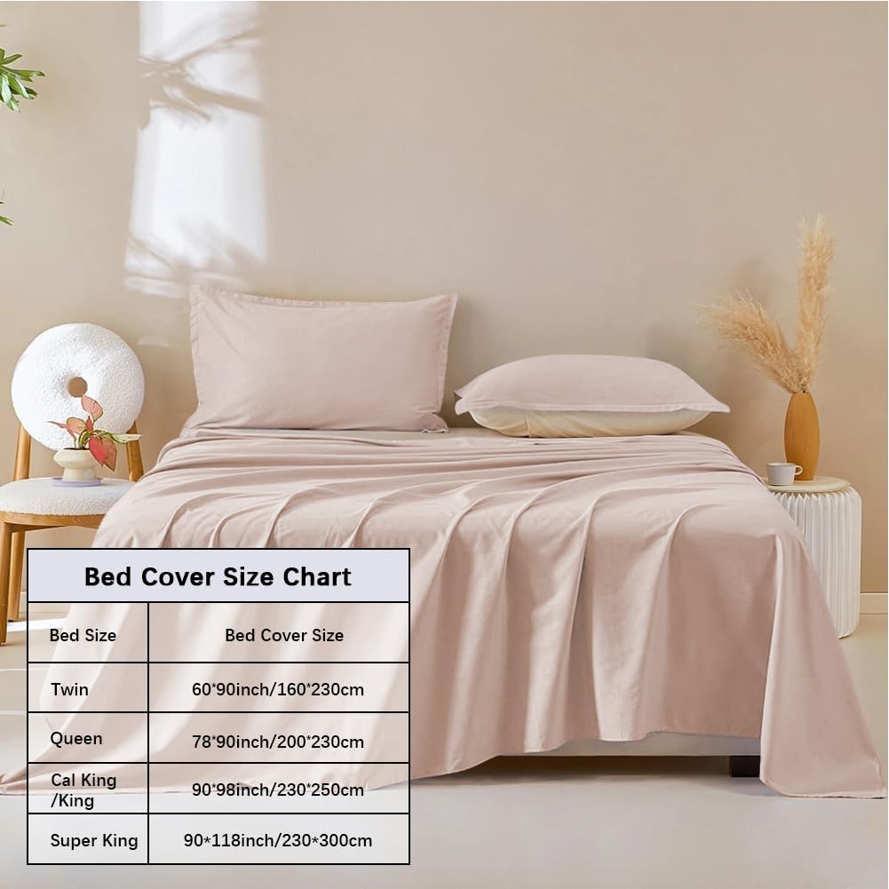 Detalle de DUJUIKE Waterproof Bed Sheet Cover (Camel) — pet hair resistant mattress protector for dogs & cats, Queen 200 x 230 cm