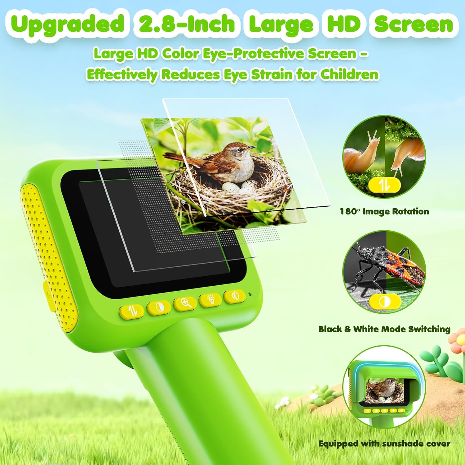 Thumbnail 1 de HAYVE Endoscope for Kids: 2.8 inch IPS snake borescope with LED lights (IP67 waterproof lens)