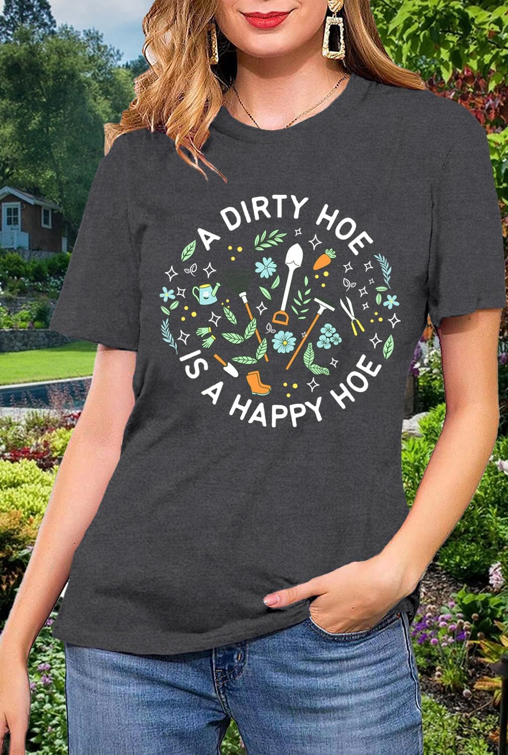 Detalle 2 de Women’s garden t-shirt with slogan