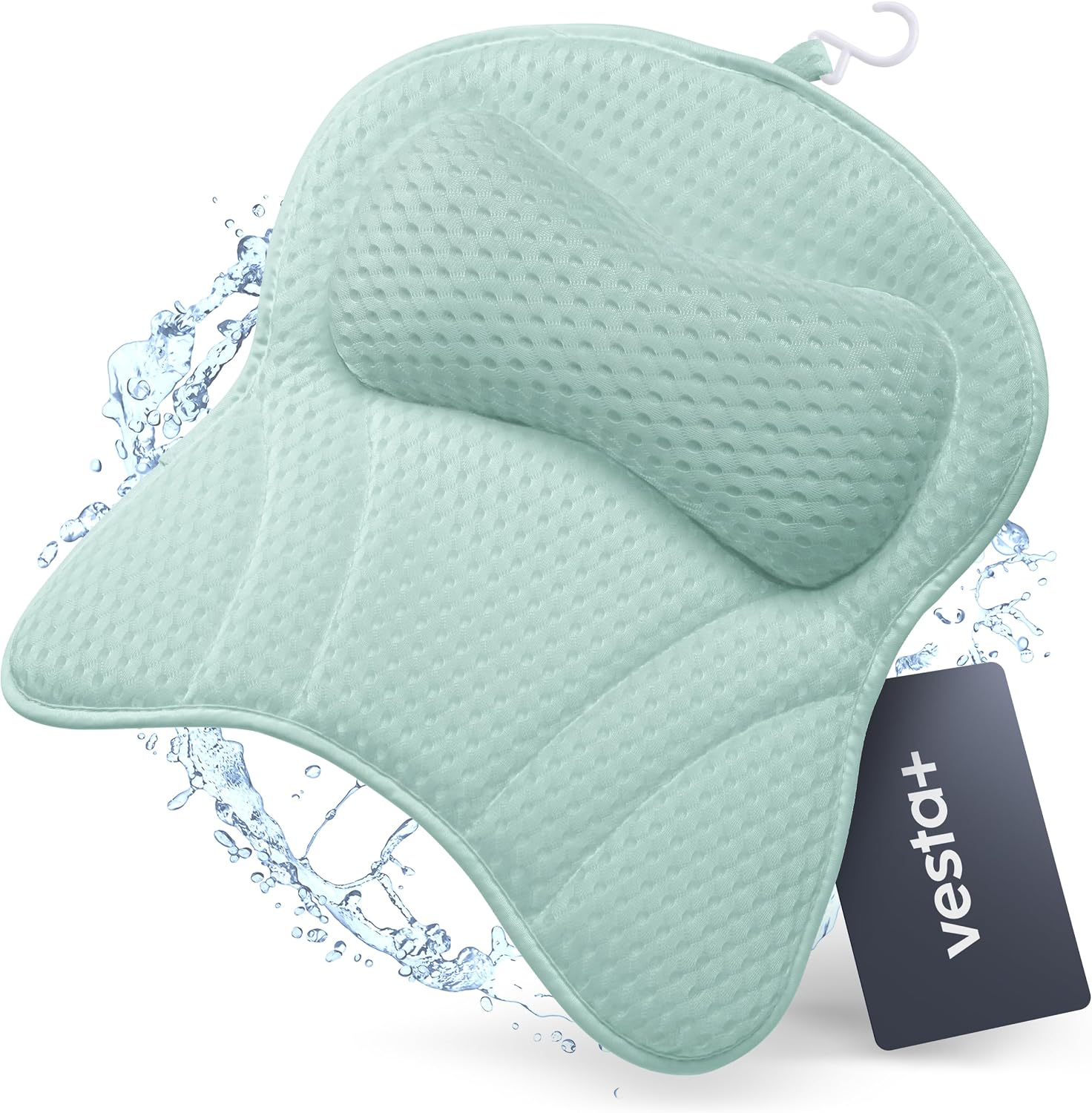 Vesta+ Badewannenkissen Mint L mit 6 Saugnäpfen 🛀