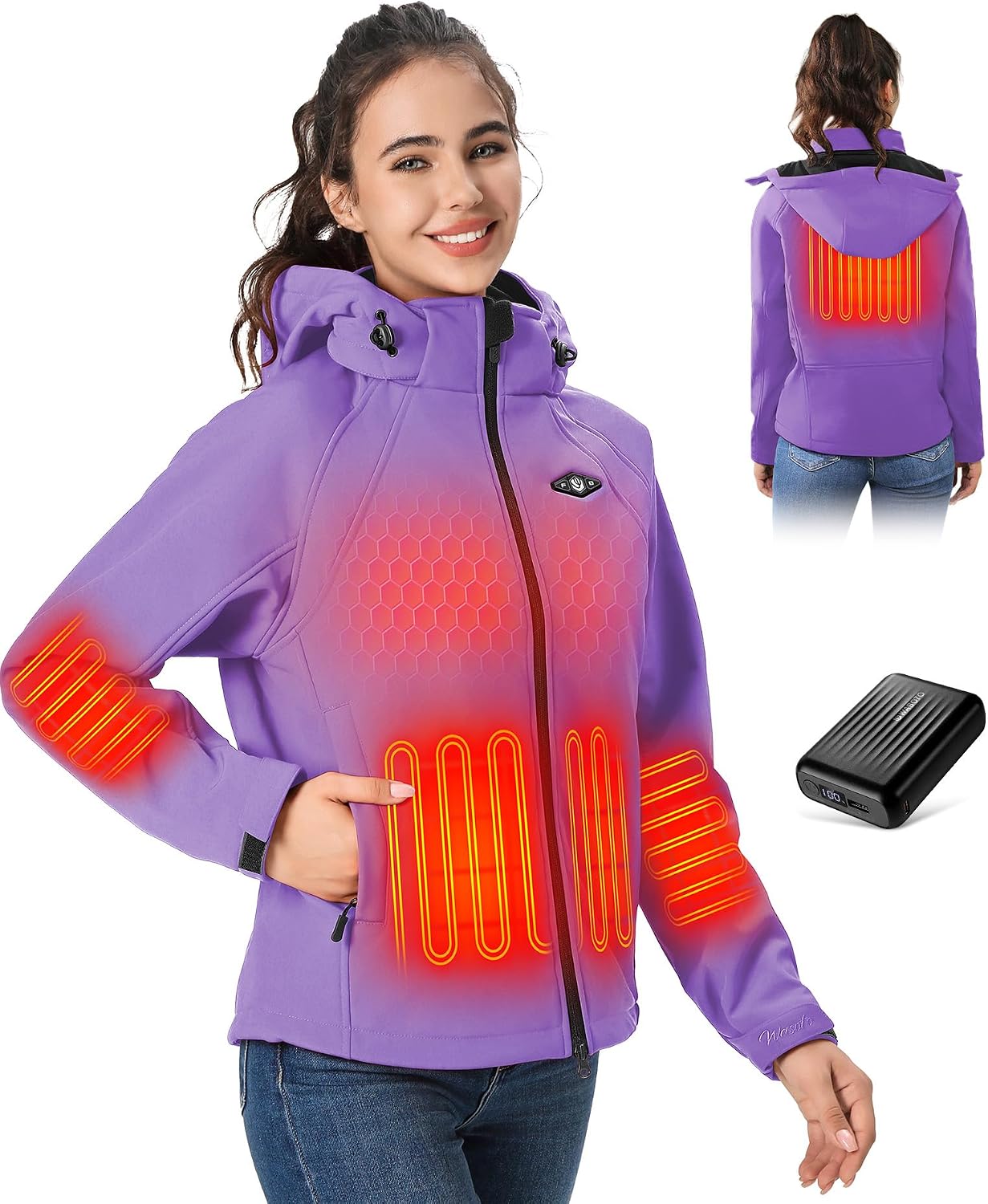 Thumbnail 6 de WASOTO Women's Heated Jacket with 18400 mAh Battery