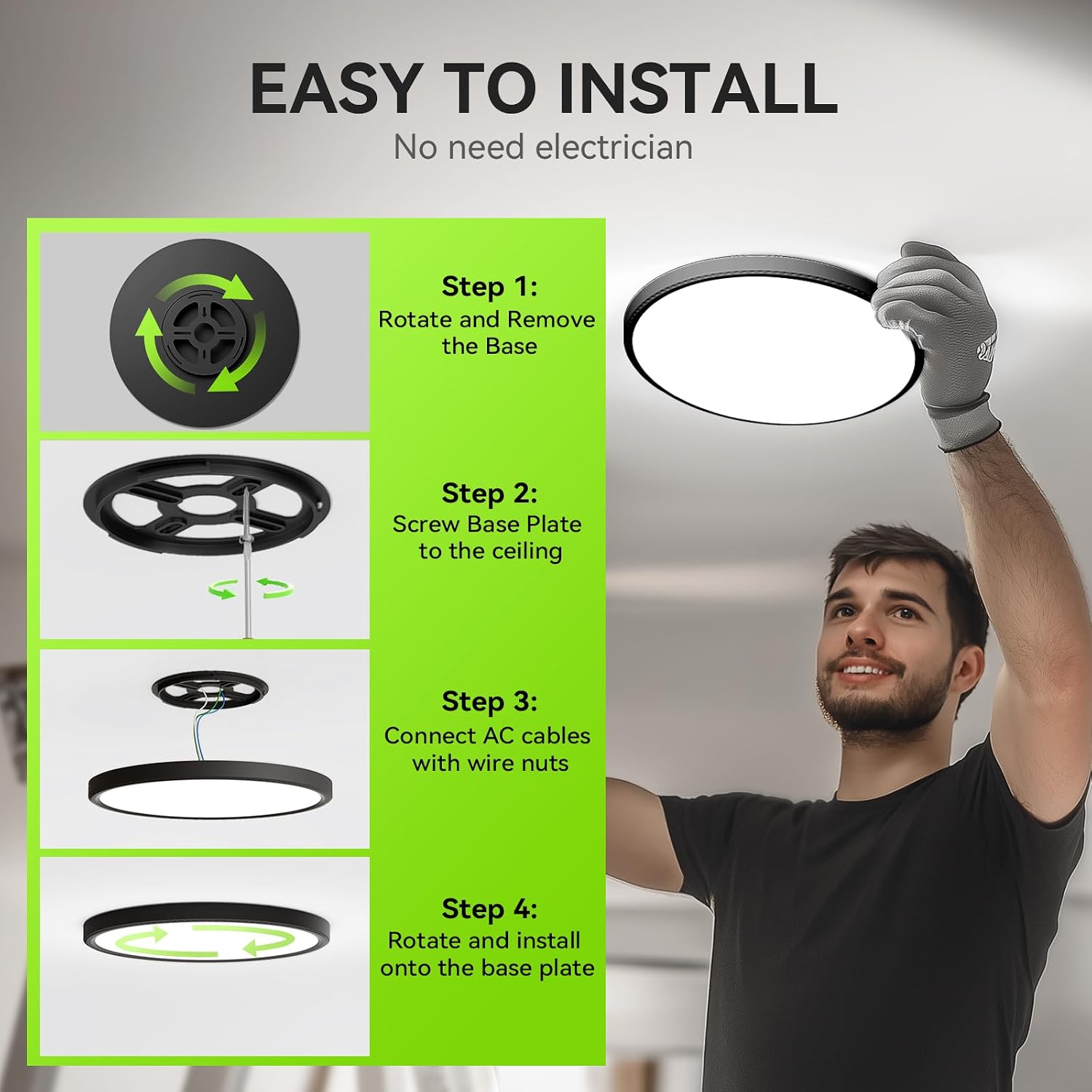 Detalle de MODERN 91d307f2-d870-436a-ade9-d639cf3d8095 LED Ceiling Lights, 28W, 5000K, 6-Pack