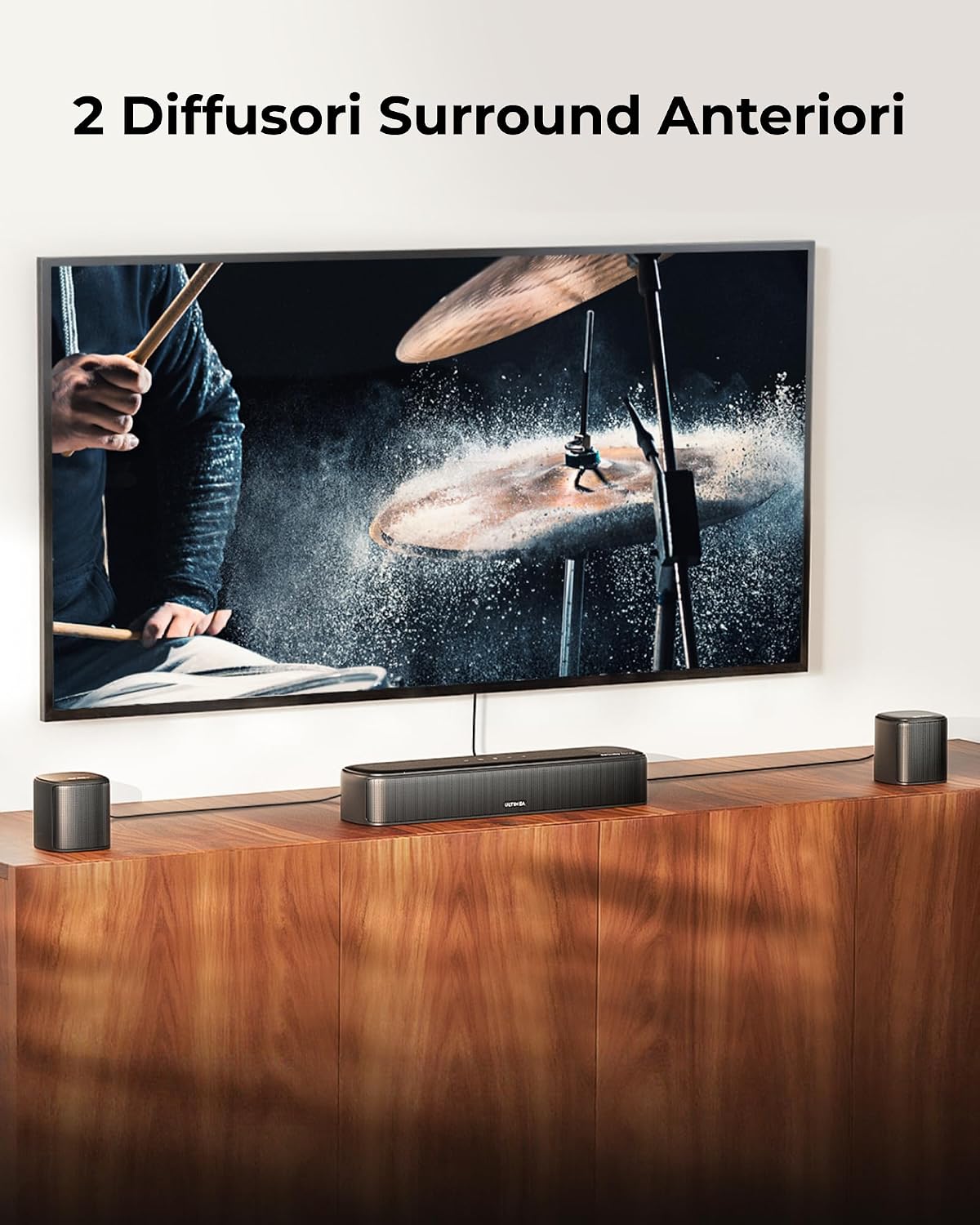Detalle de ULTIMEA 7.1 Canali Sistema Audio Surround Aura A60 Pro: Soundbar Dolby Atmos con 4 Surround e 420W di picco