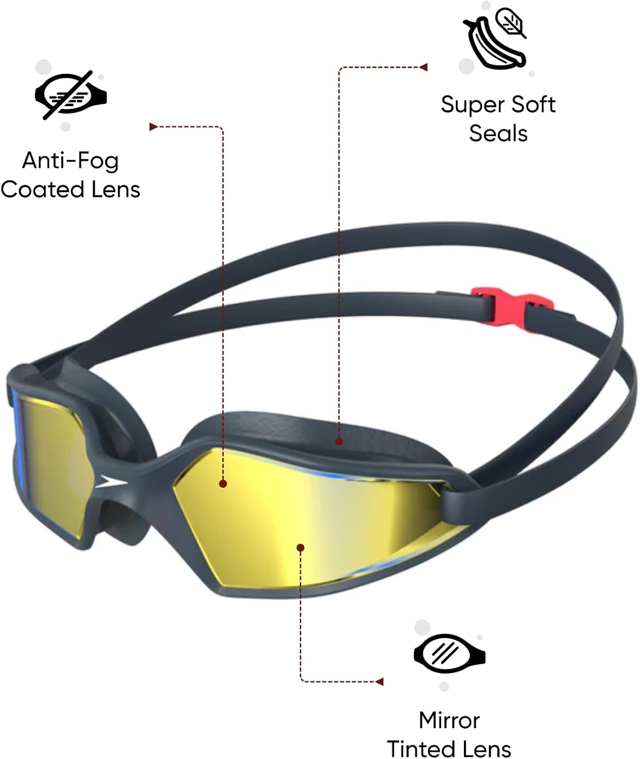 Detalle de Speedo Unisex Hydropulse Swimming Goggle